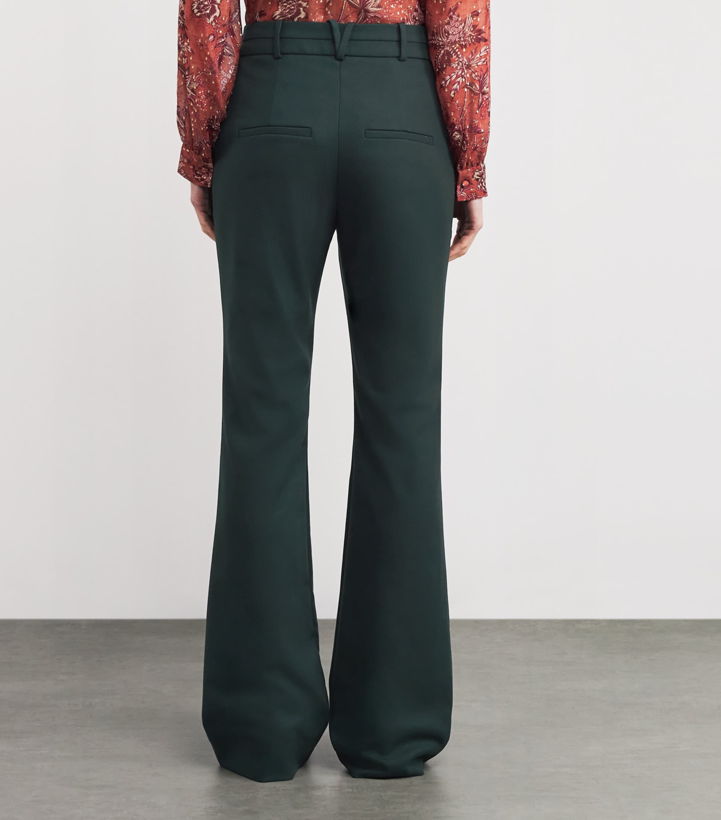 Twill Melvin Tailored Trousers G0735 DRK HUNTR GRN Image 4