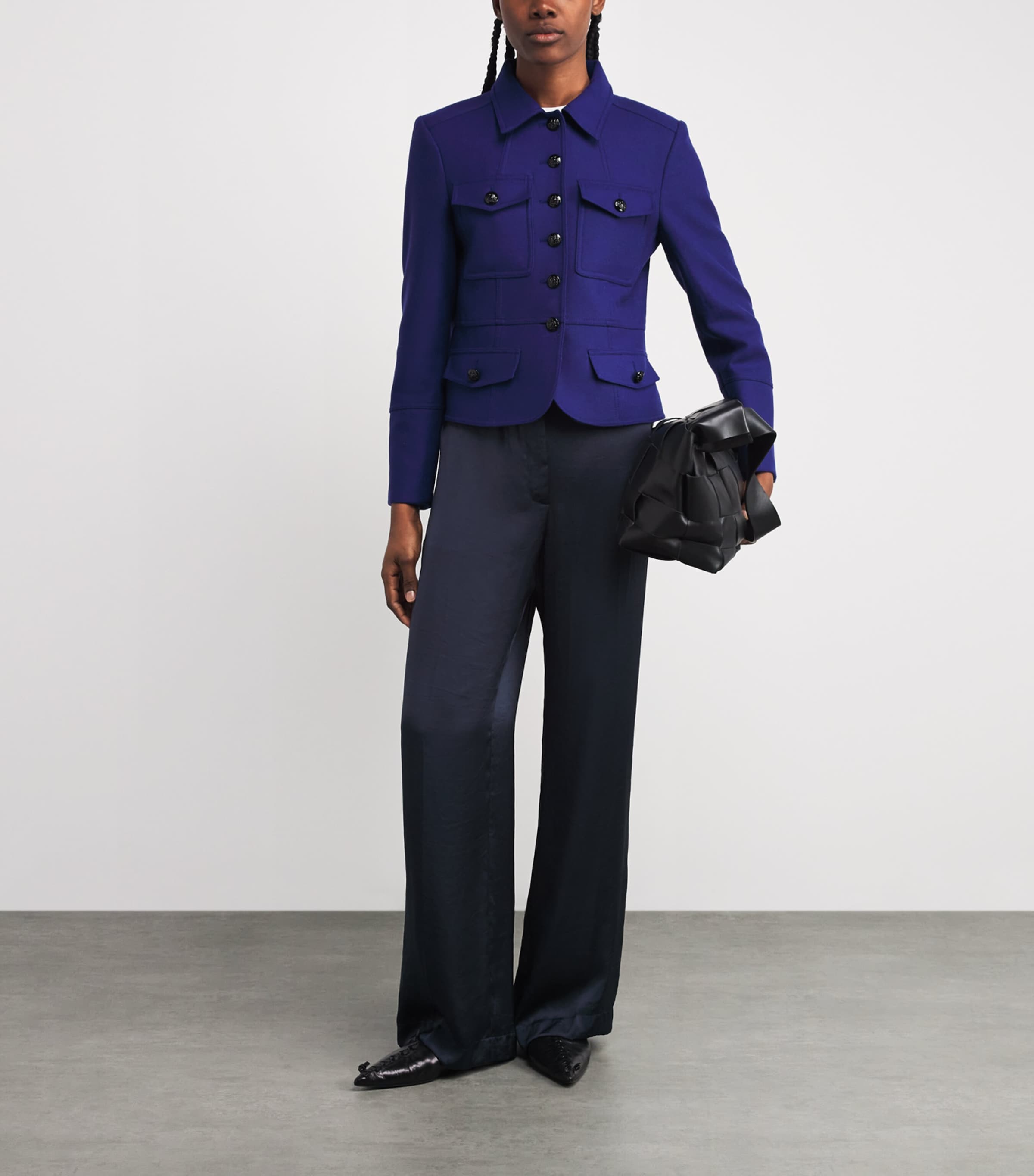 Wool-Blend Fitted Jacket JEWEL BLUE Image 2