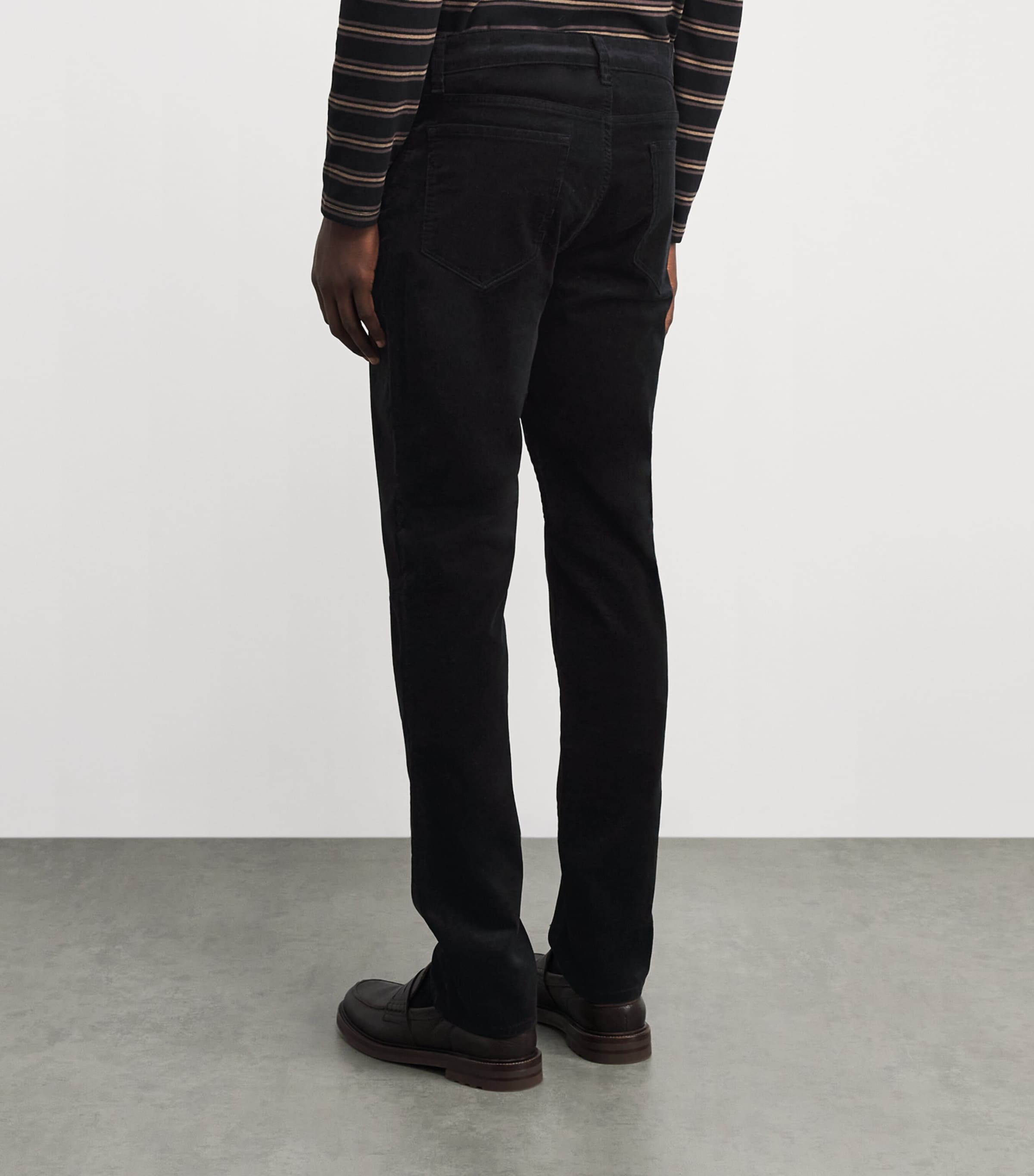 Stretch-Cotton Corduroy Slim Dylan Trousers 403CBL COASTAL Image 4