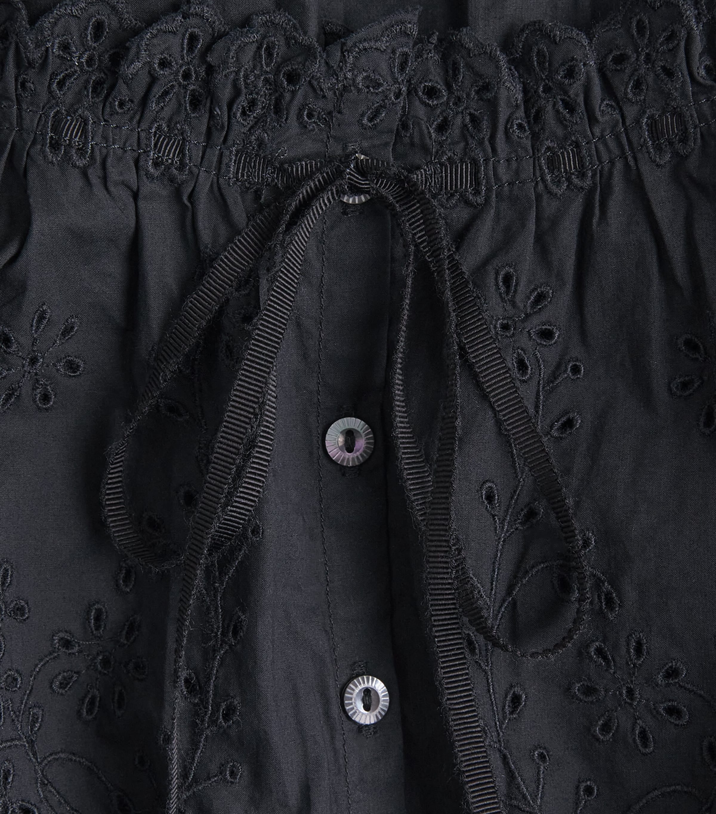 DÔEN Womens Organic Cotton Traveler Blouse Black Image 6