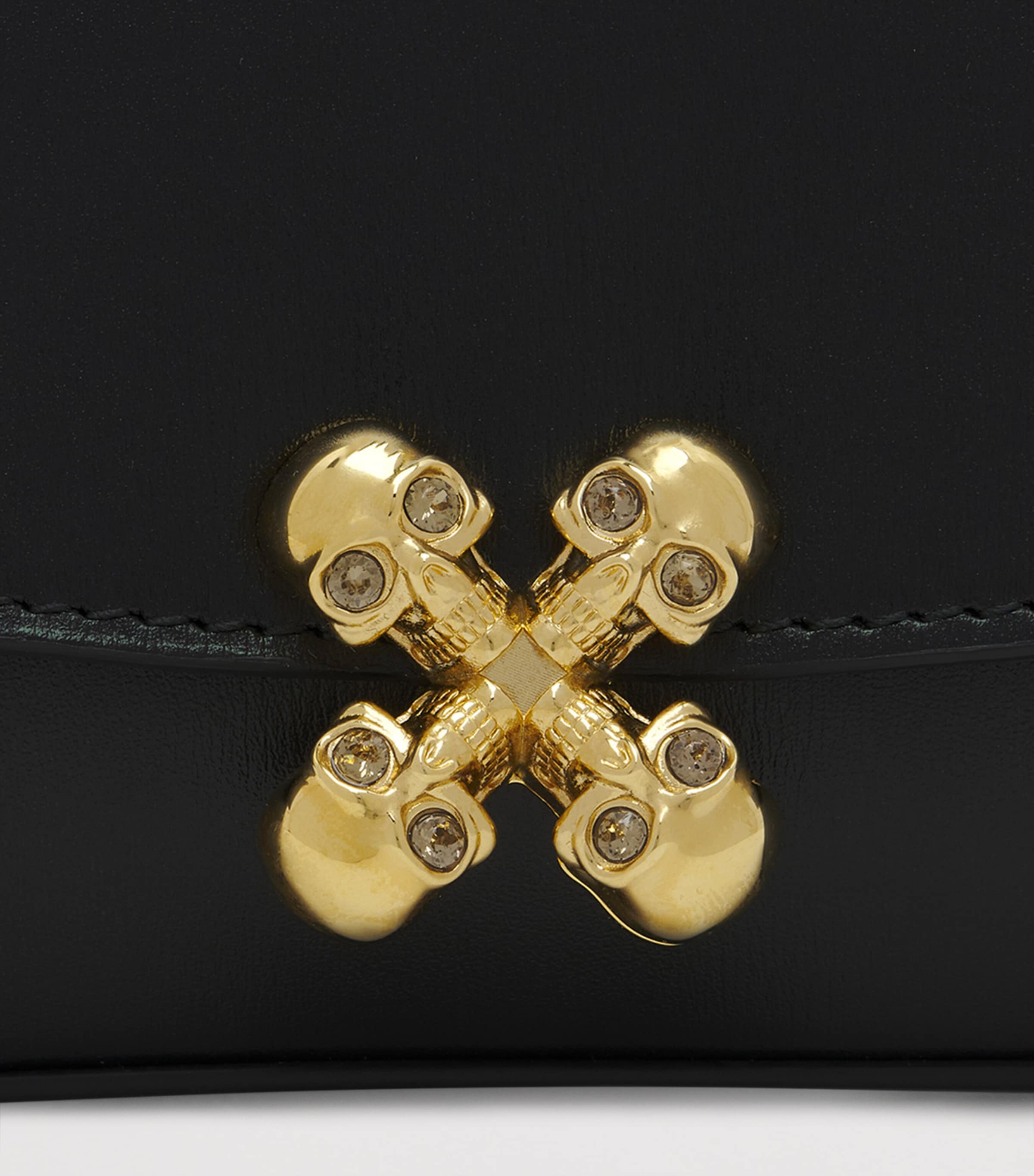 Small Leather Skull Flower Cross-Body Bag 1000 Image 6