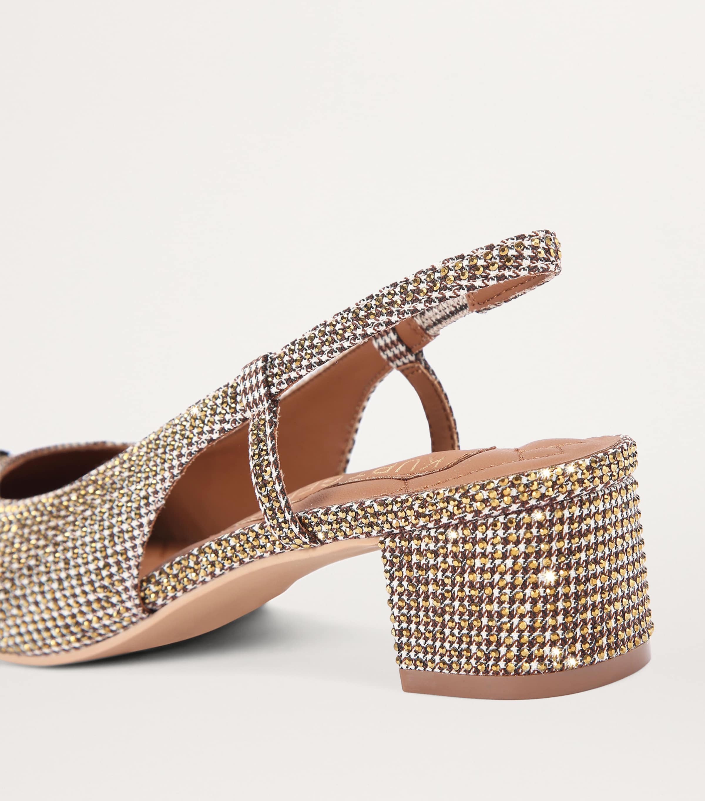 Kurt Geiger London Sloane Slingback Heels Beige Comb Image 2