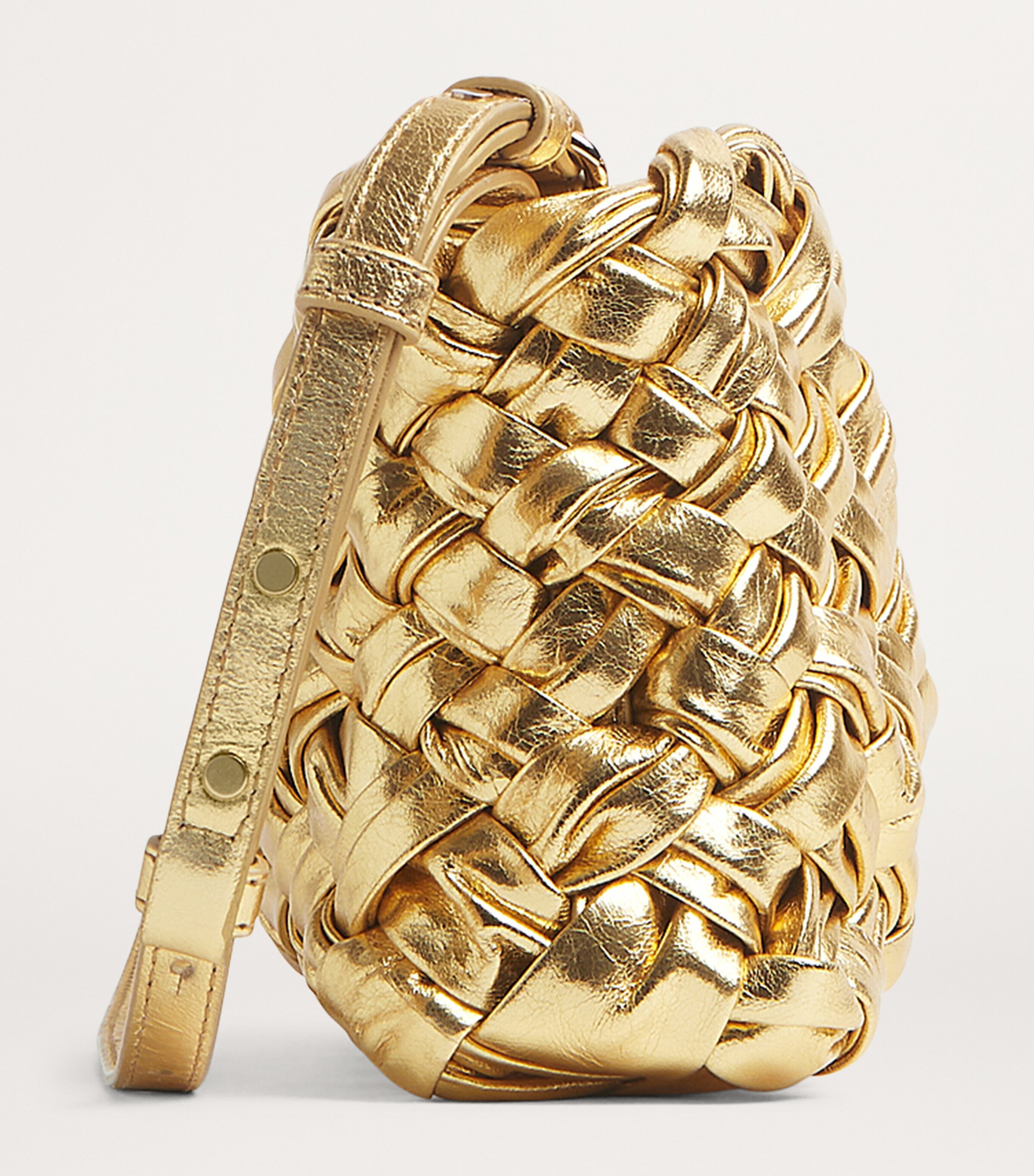 アクセサリー BOTTEGA VENETA essential gold Bottega Veneta Multi Lambskin Kalimero Cha-Cha Shoulder Bag