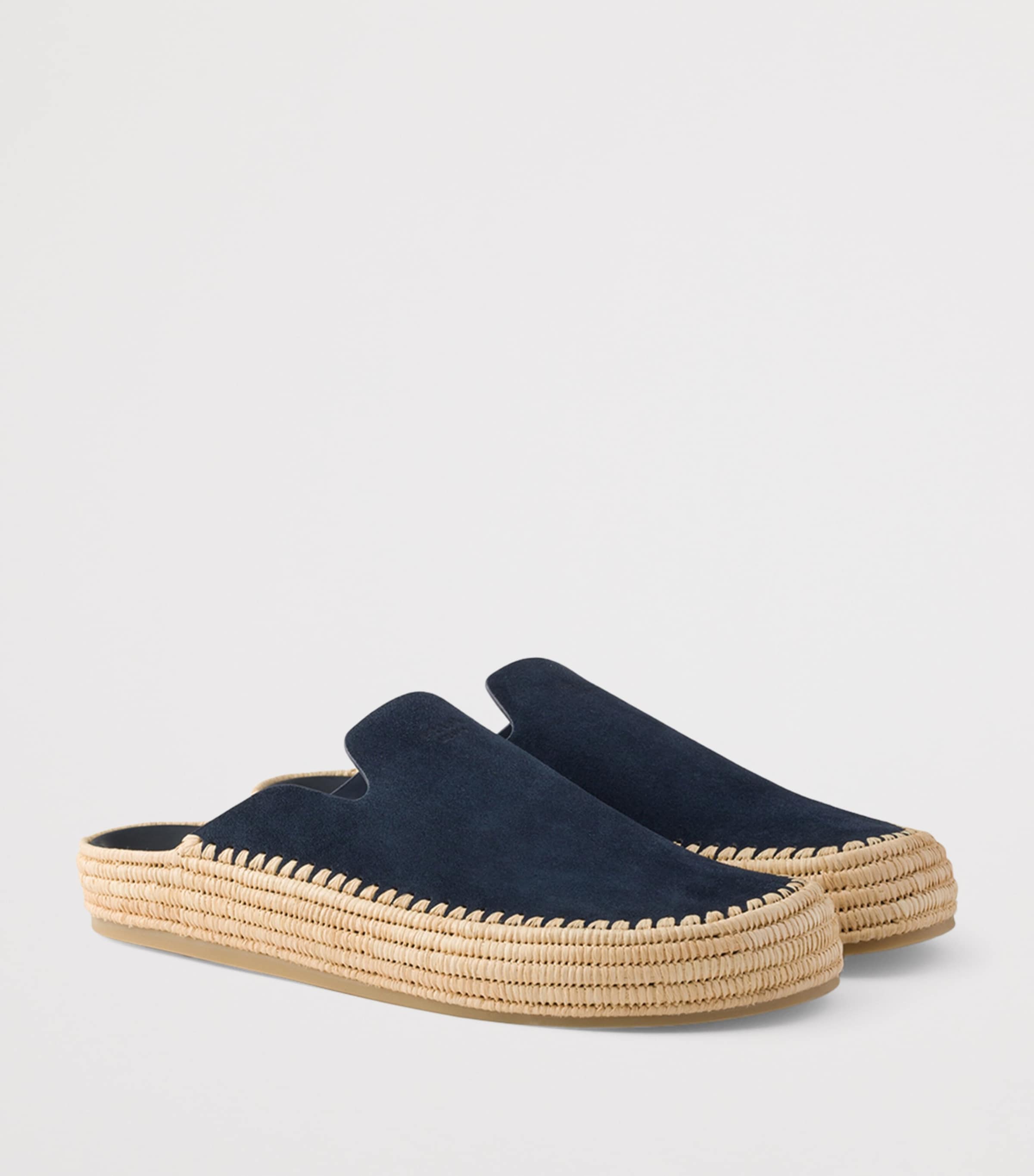 Prada Suede Espadrille Mules Image 2
