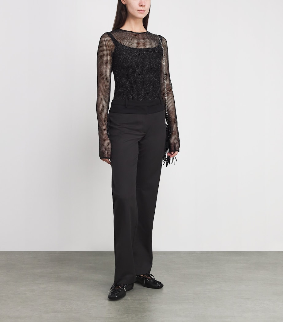 Diamanté Bodysuit BLACK Image 2