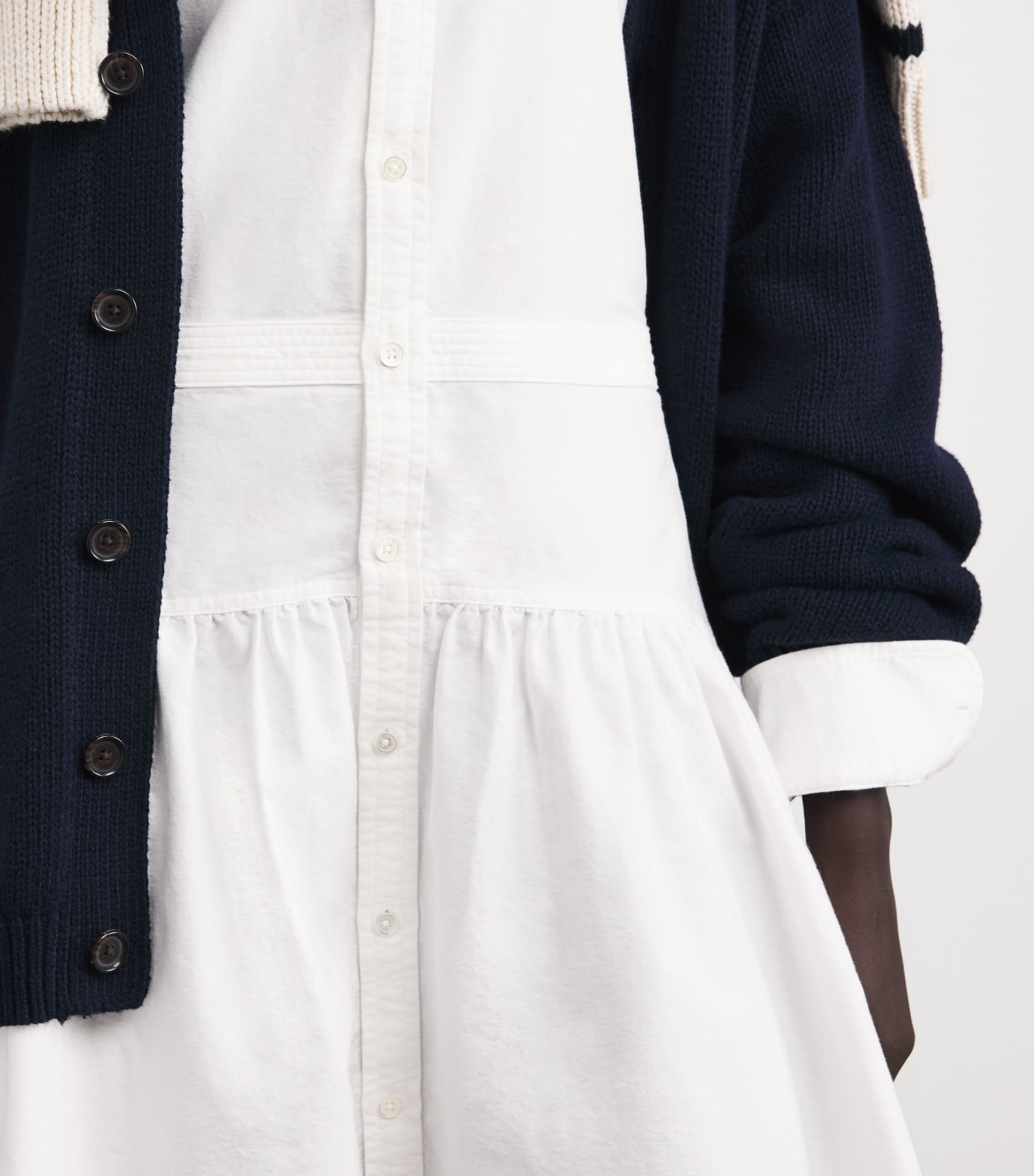 Twill Polo Pony Mini Shirt Dress BSR WHITE Image 6