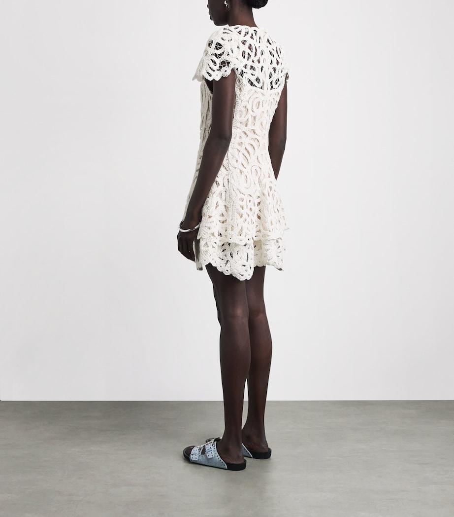 Simkhai Womens Lace Lina Mini Dress White Image 4