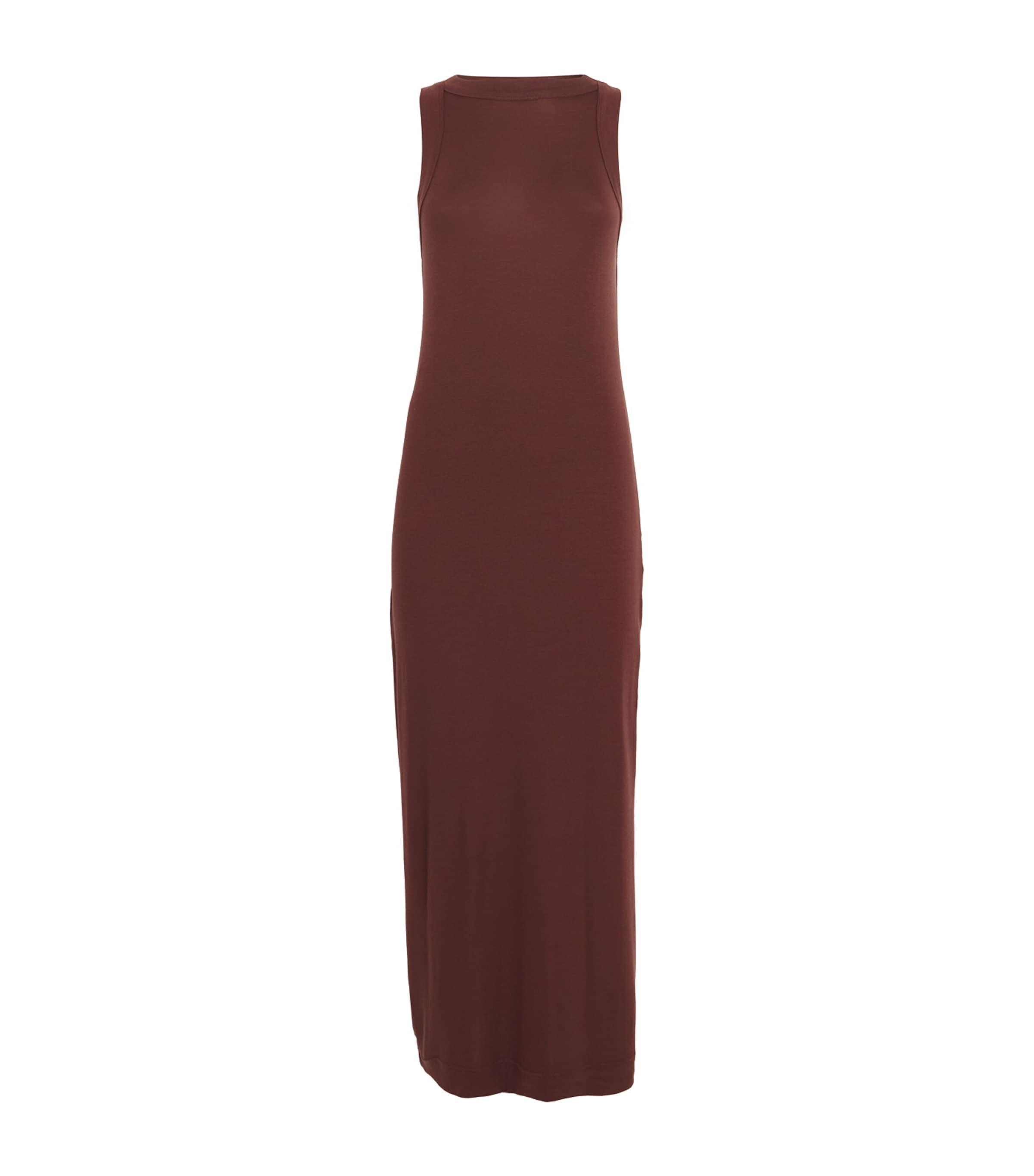 Shop Ninety Percent Marselles Midi Dress In Brown