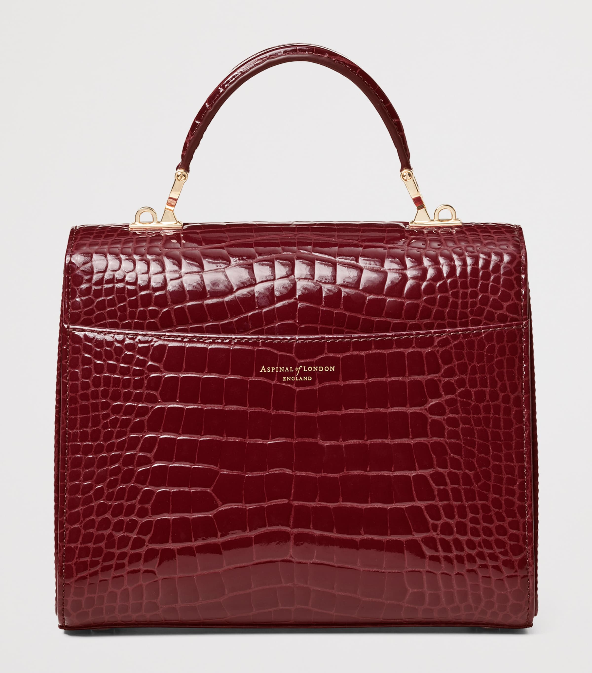 Leather Mayfair Top-Handle Bag MERLOT Image 3