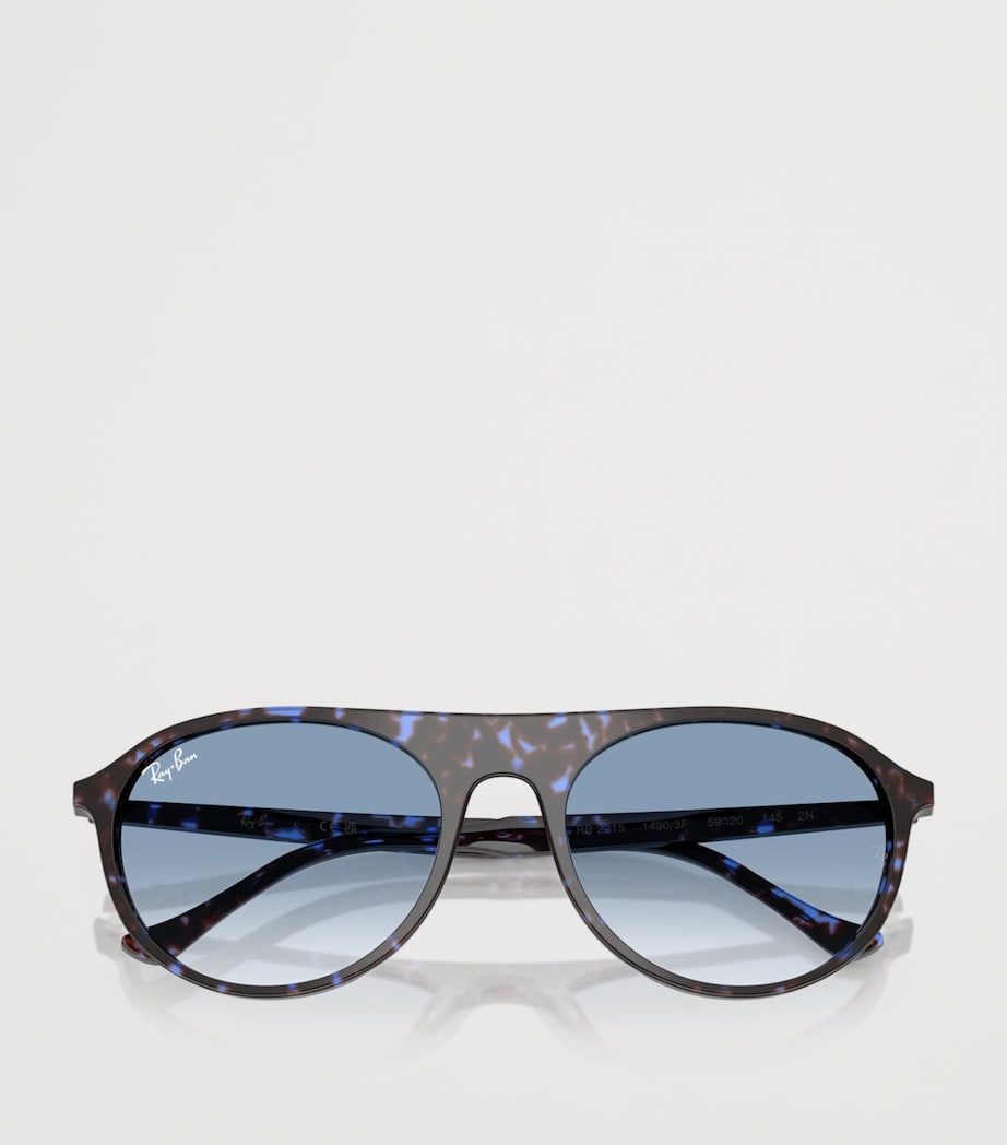 Ray-Ban RB2215 Rounded Square Sunglasses Blue Image 5