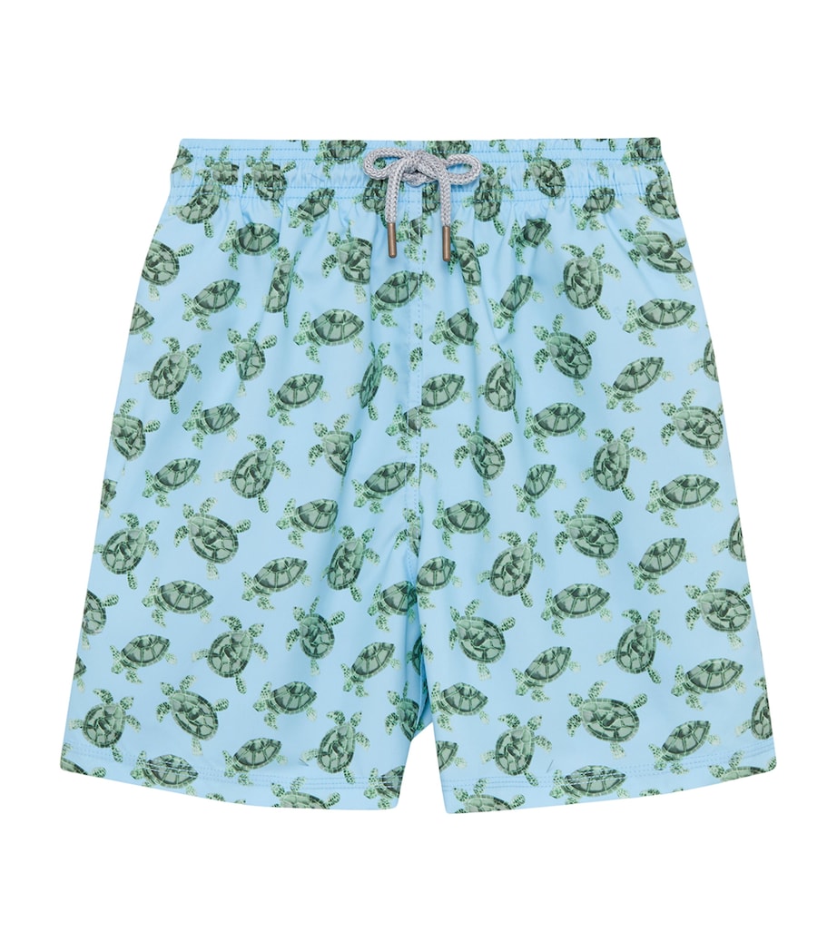 Trotters Mens Daddy & Me Turtle Swim Shorts Blue/turtle Image 1