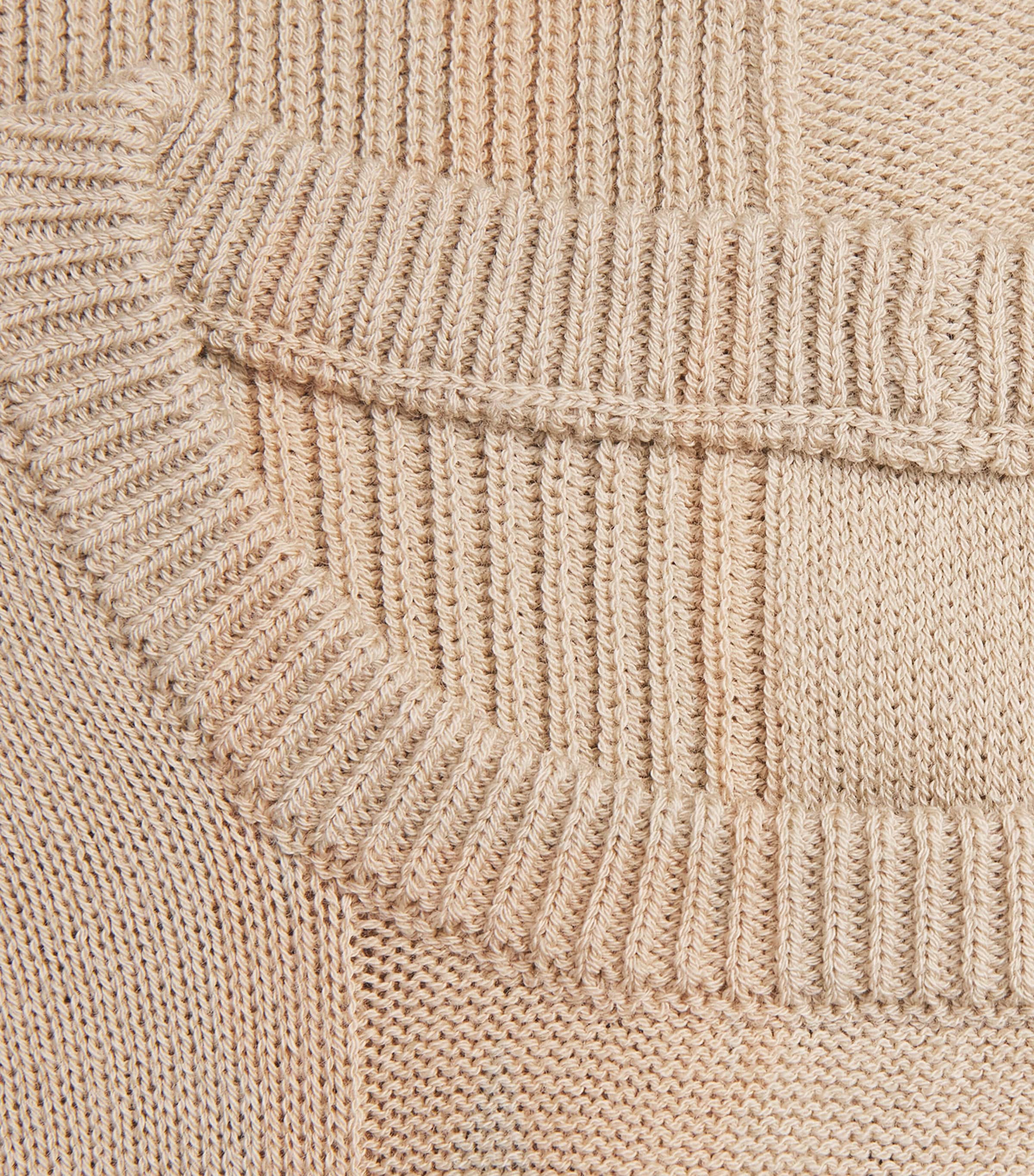 Virgin Wool Jacquard Tank Top SAND/ 138 Image 5