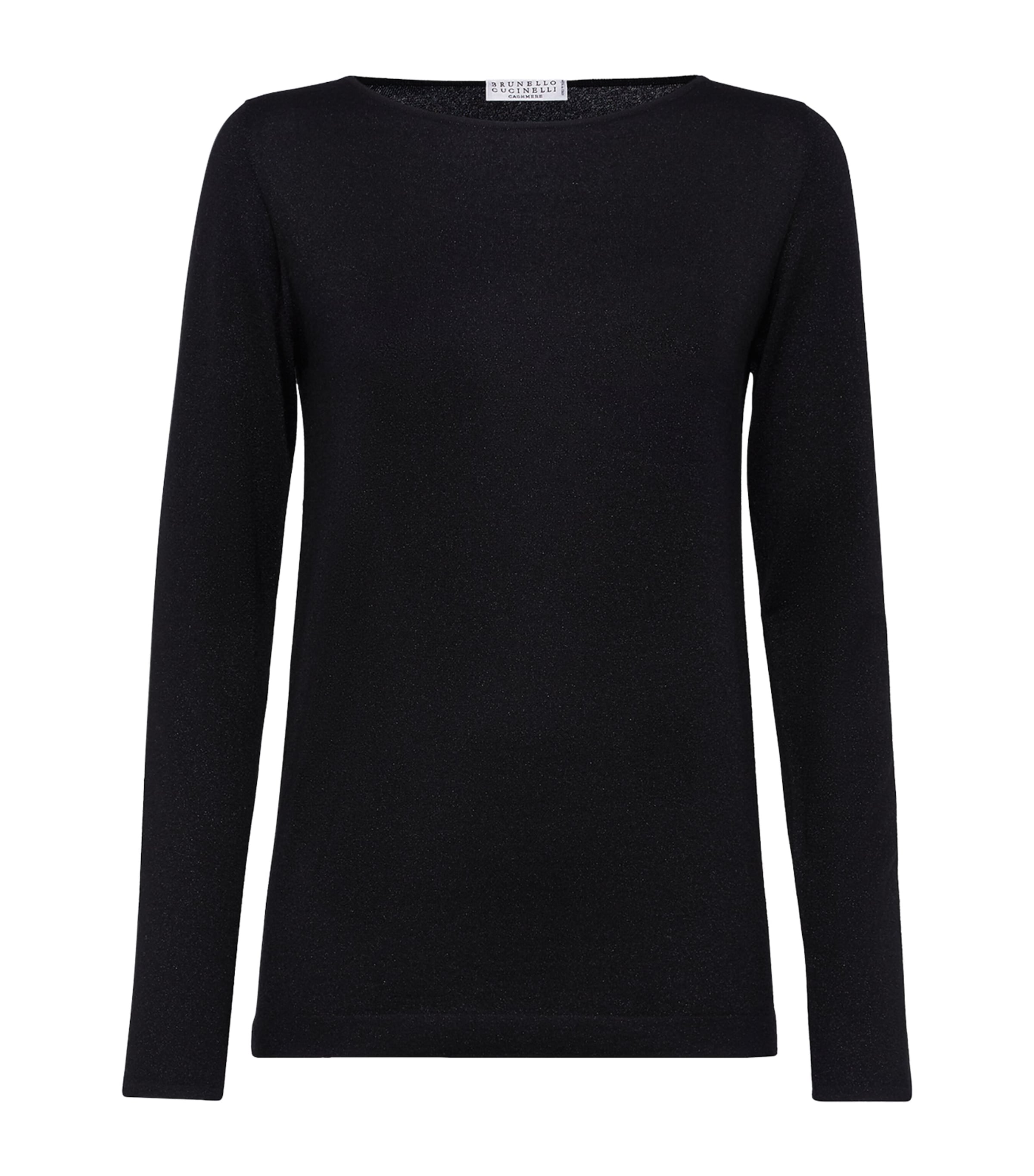 Brunello Cucinelli Cashmere-silk-blend Sweater In Black