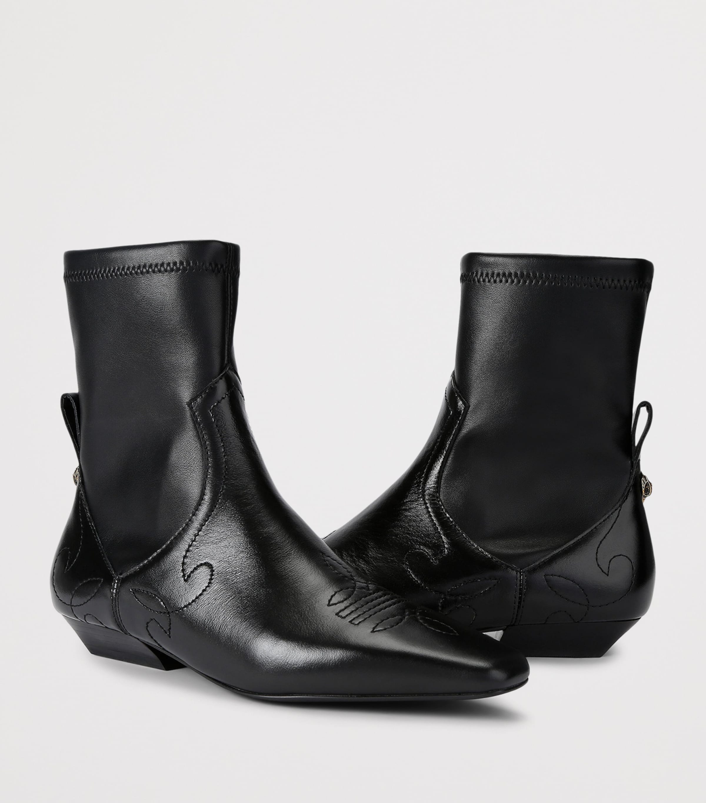 Kurt Geiger London Leather Arizona Ankle Boots Black Image 2