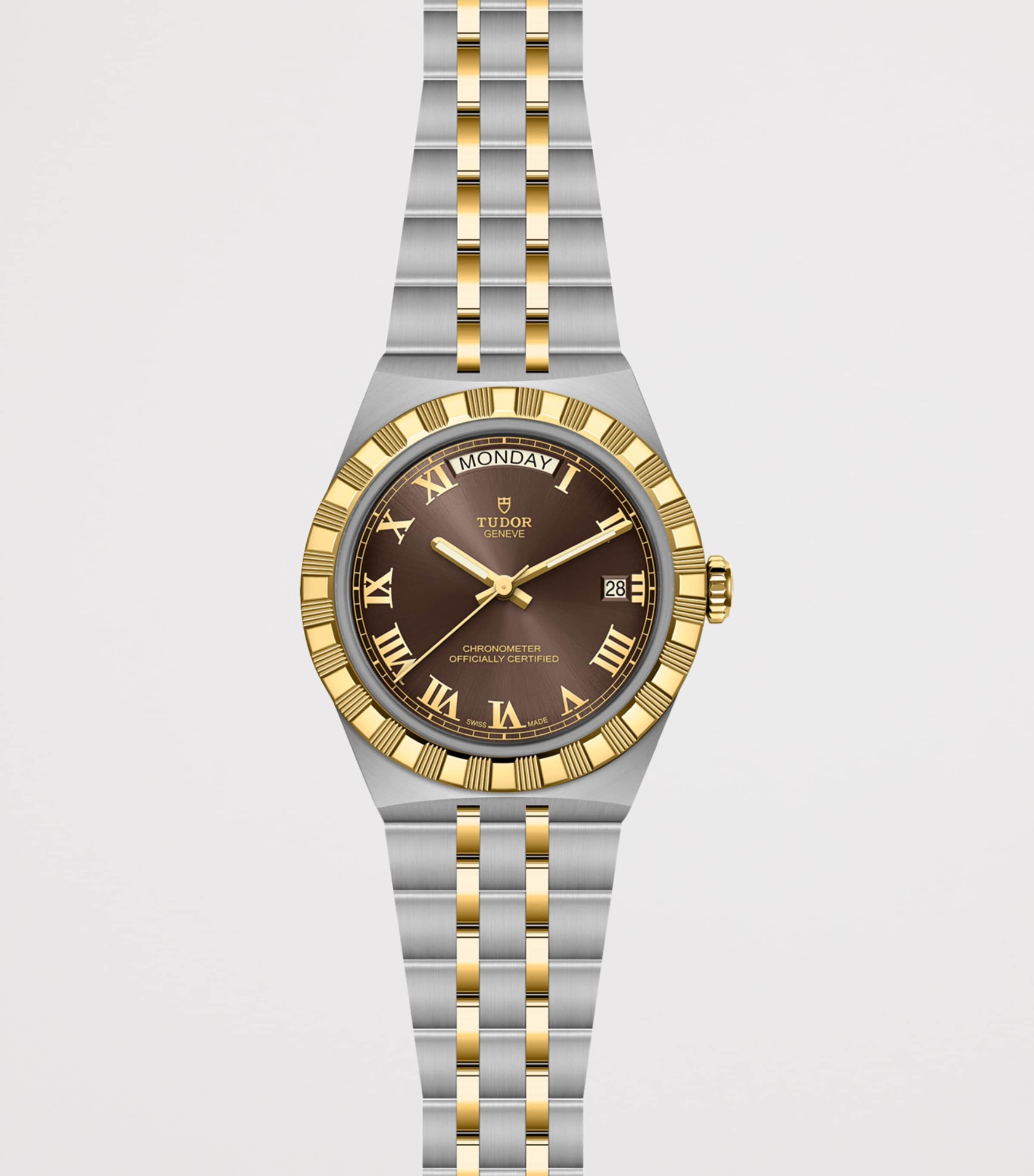 TUDOR Royal Stainless Steel and Yellow Gold Watch 40mm Brown Image 2