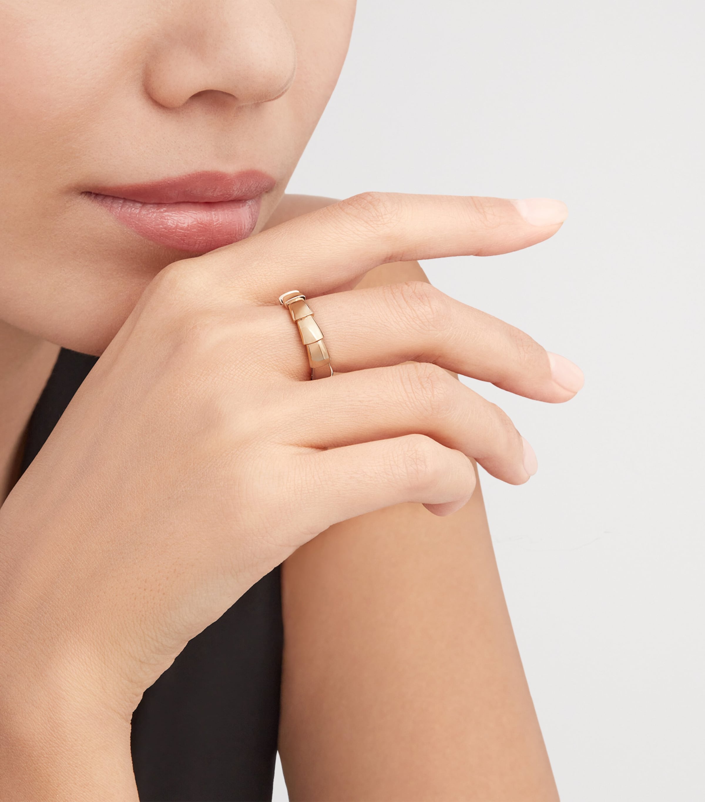 Rose Gold Serpenti Viper Wedding Band PINK GOLD Image 3