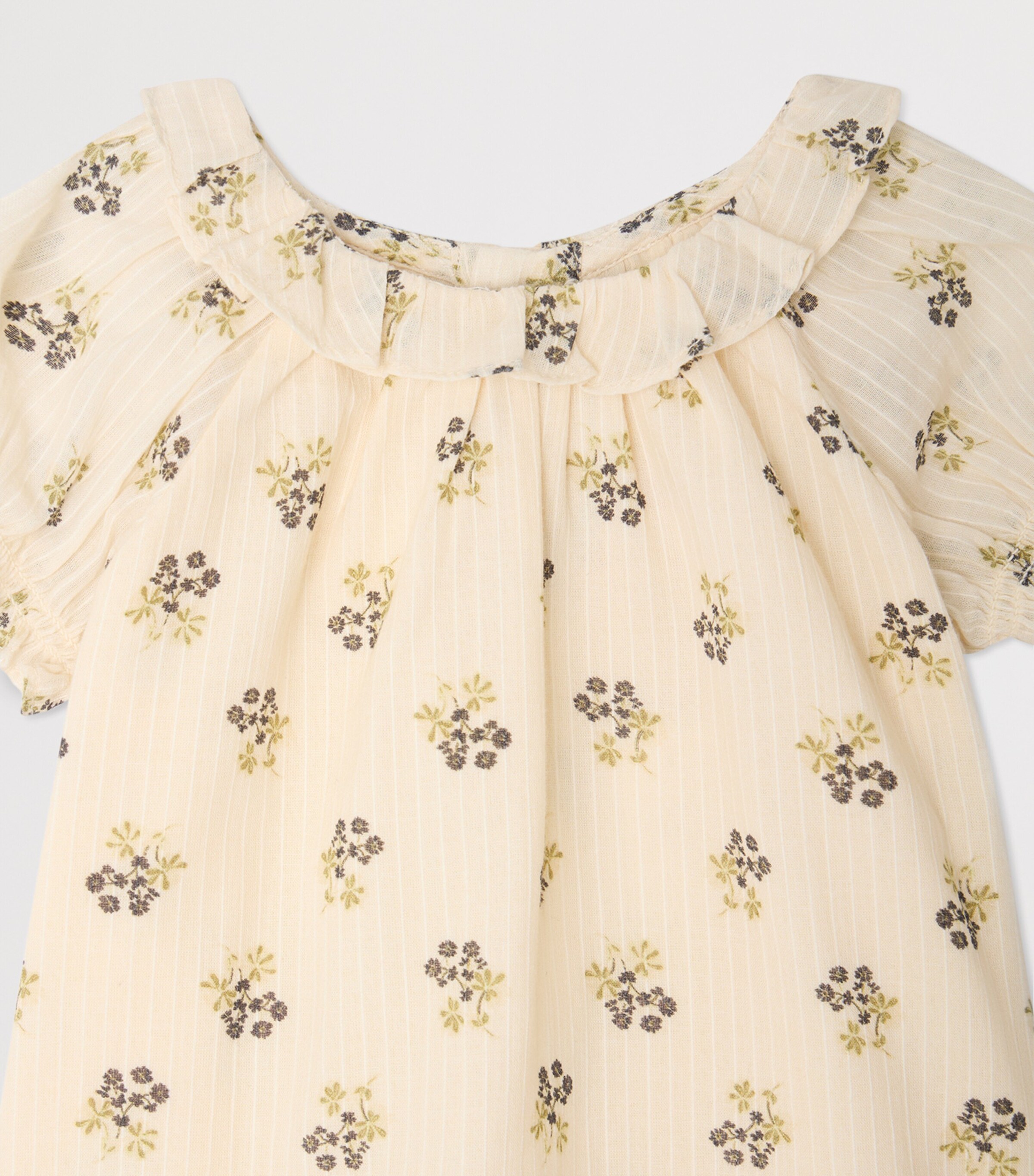 Bonpoint Cotton Floral Blouse (6-18 Months) Fleurs Ecru Image 3