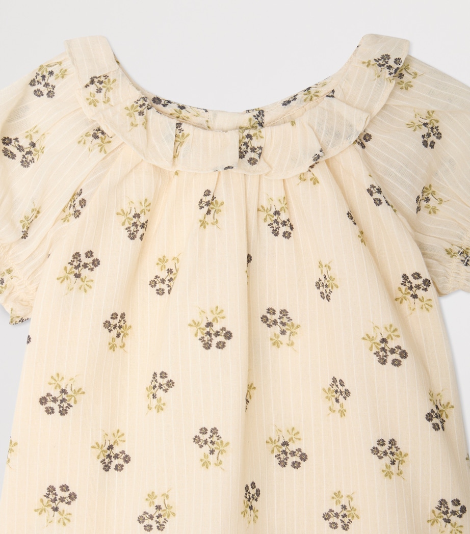 Bonpoint Cotton Floral Blouse (6-18 Months) Fleurs Ecru Image 3