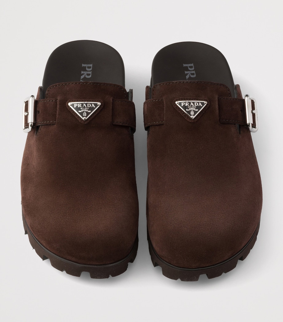 Prada Suede Buckle Mules Image 3