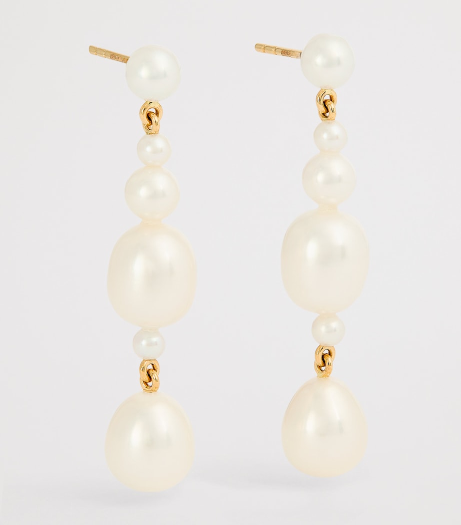 Yellow Gold and Pearl Petite Amis De La Perle Earrings YELLOW GOLD Image 3