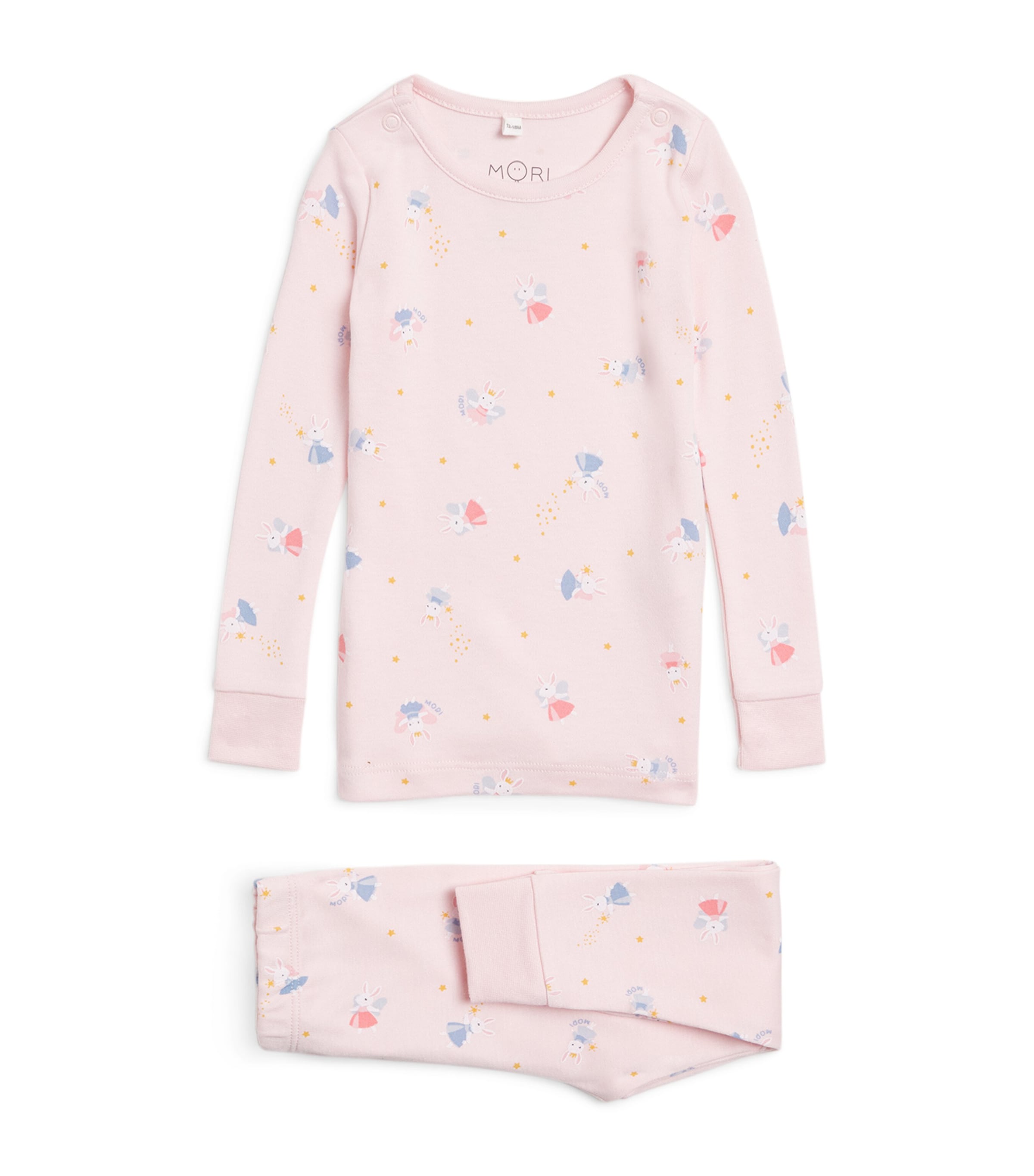 MORI Bamboo-Blend Enchanted Bunnies Pyjama Set (12-36 Months) Pink Bunny Image 1