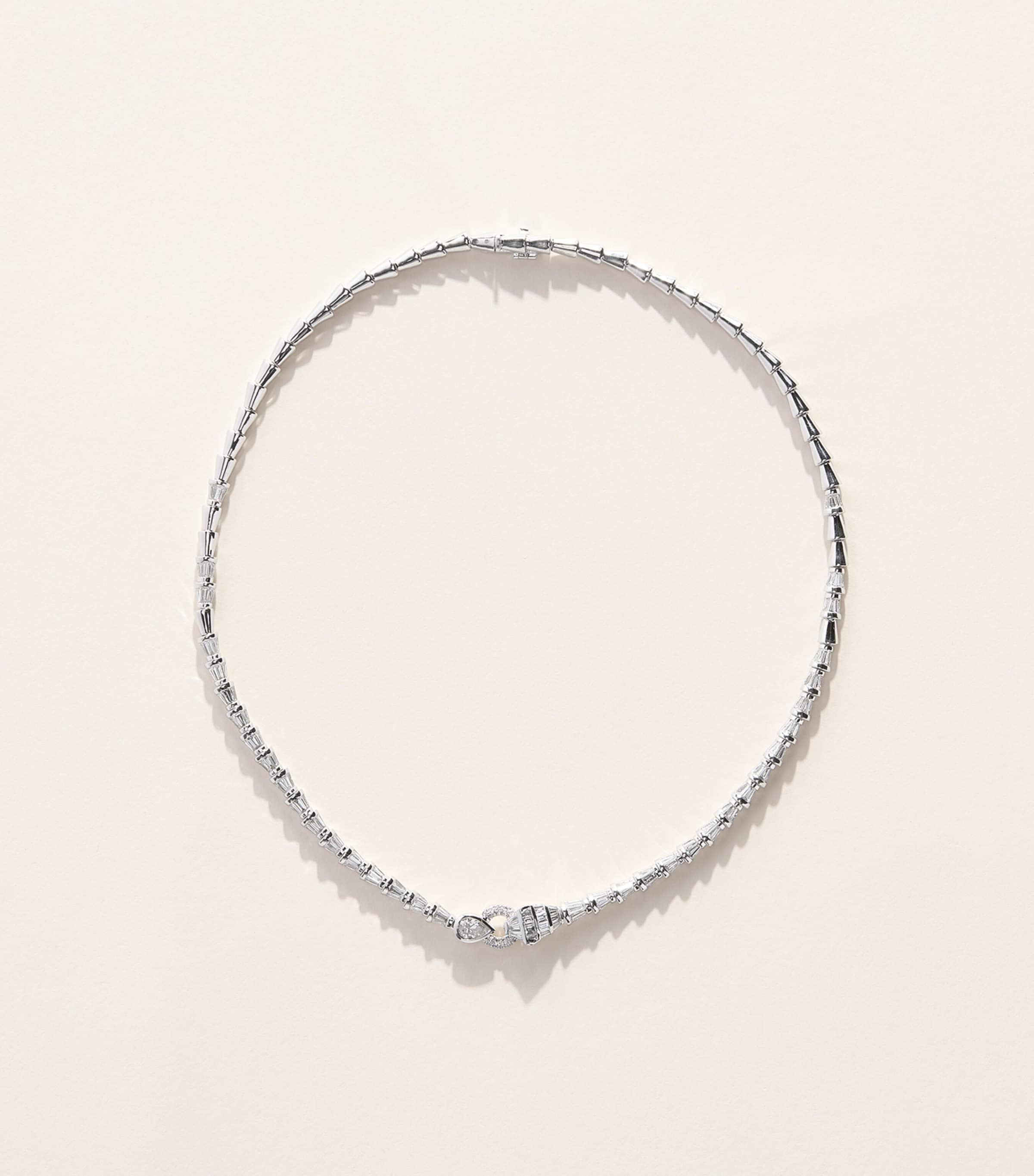SHAY White Gold and Diamond Serpentine Necklace White Gold Image 1