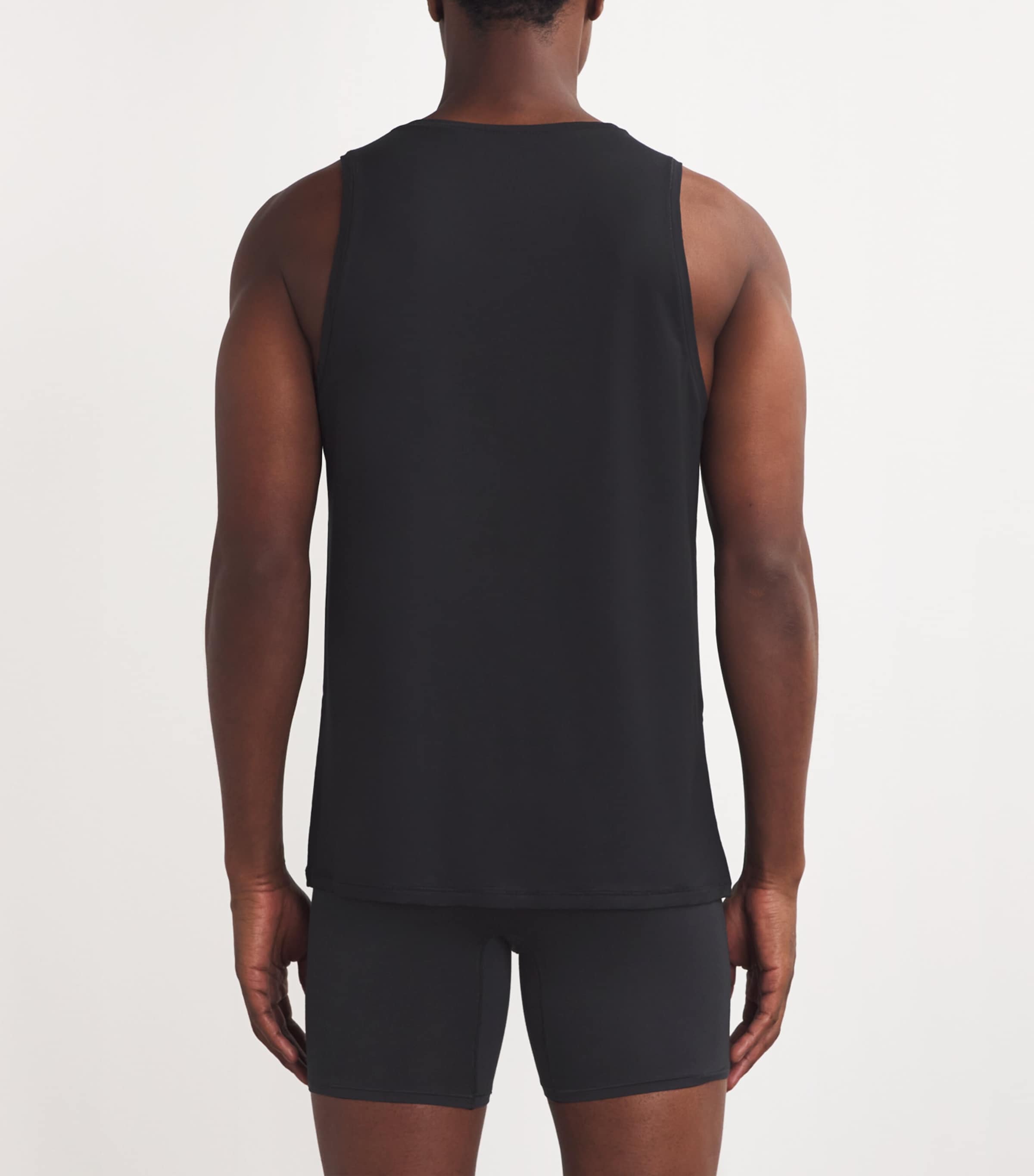 Skims Mens Stretch Tank Top(Pack of 3) Obsidian Image 3