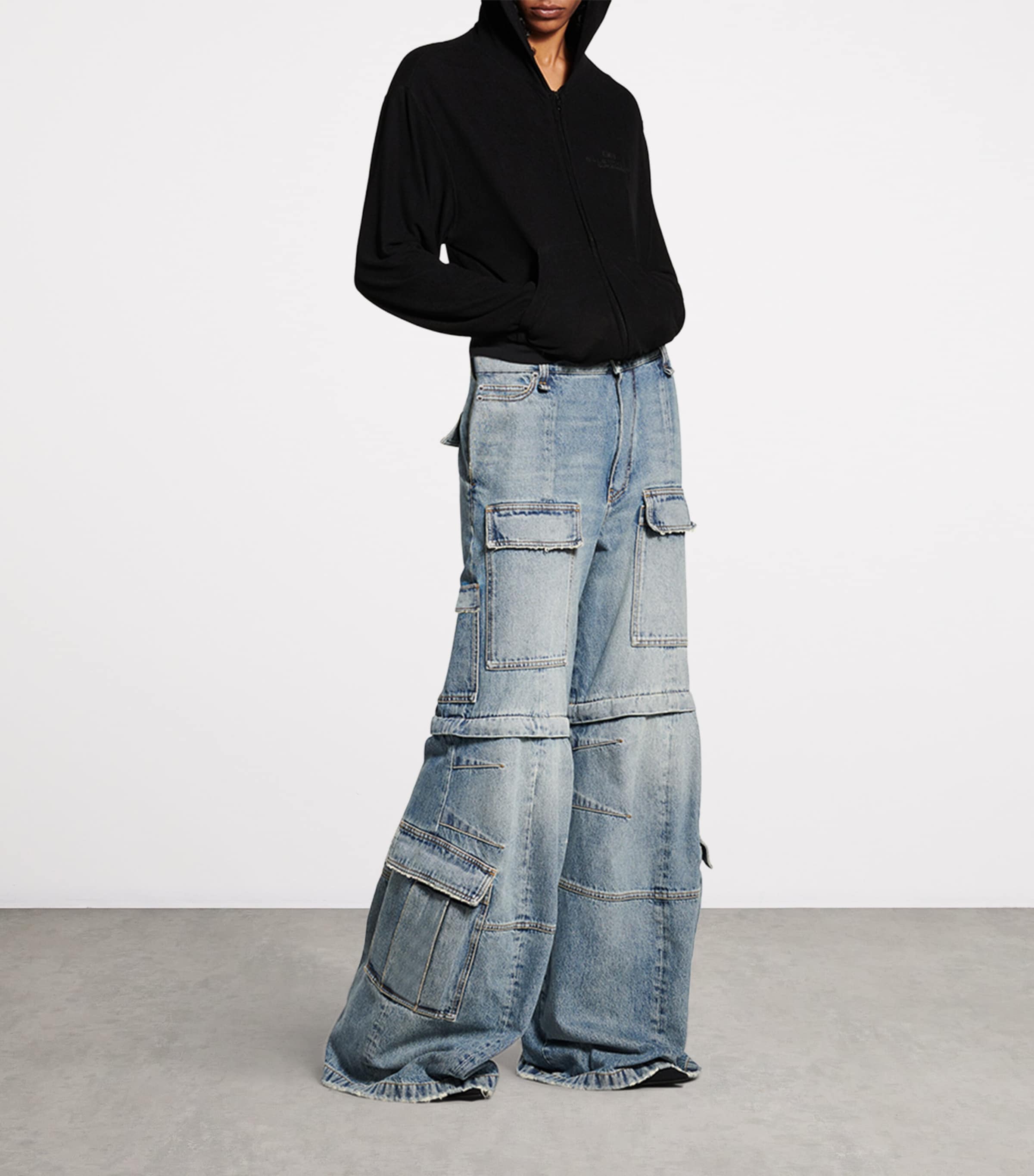 Balenciaga Denim Cargo Jeans | Harrods US