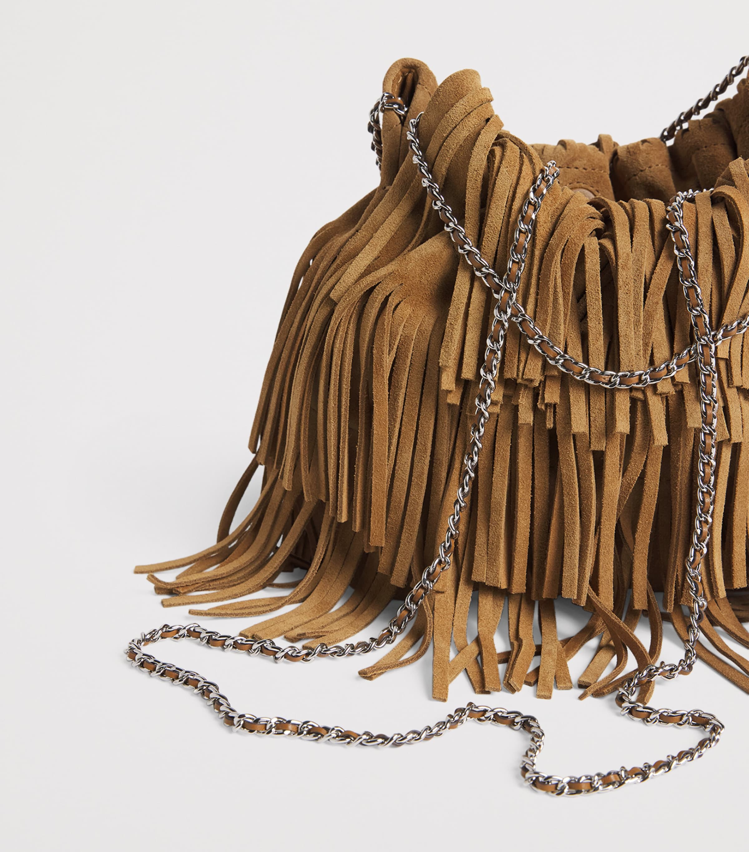 Mini Suede Fleming Top-Handle Bag WILD TABACCO Image 6