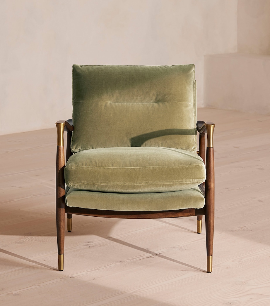 Soho Home Velvet Theodore Armchair Lichen Image 2