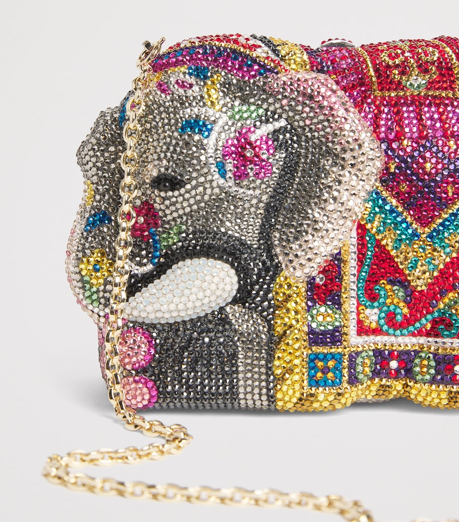 Judith Leiber Embellished Elephant Clutch Bag Silver Multi Image 6