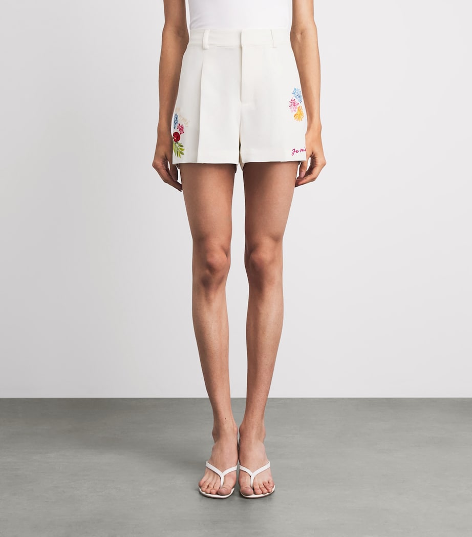 Cinq A Sept Womens Celeste Vine Emmie Shorts Ivory/multi Image 4