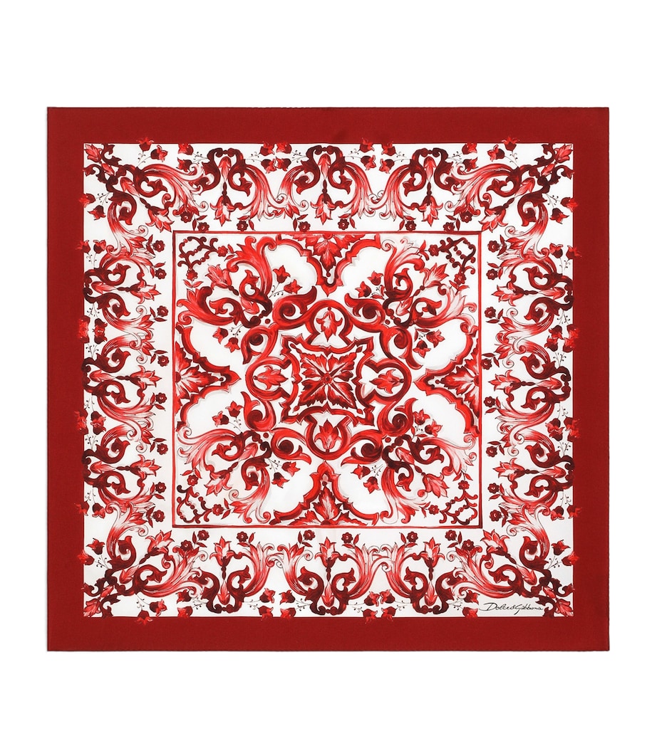 Dolce&Gabbana Silk Printed Stole Maiolica Rub Image 1