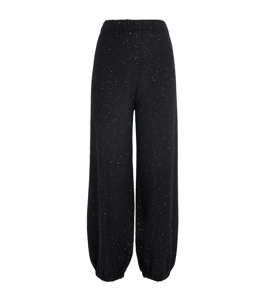 Wool-Silk-Blend Sequin Trousers 825 NERO Image 1