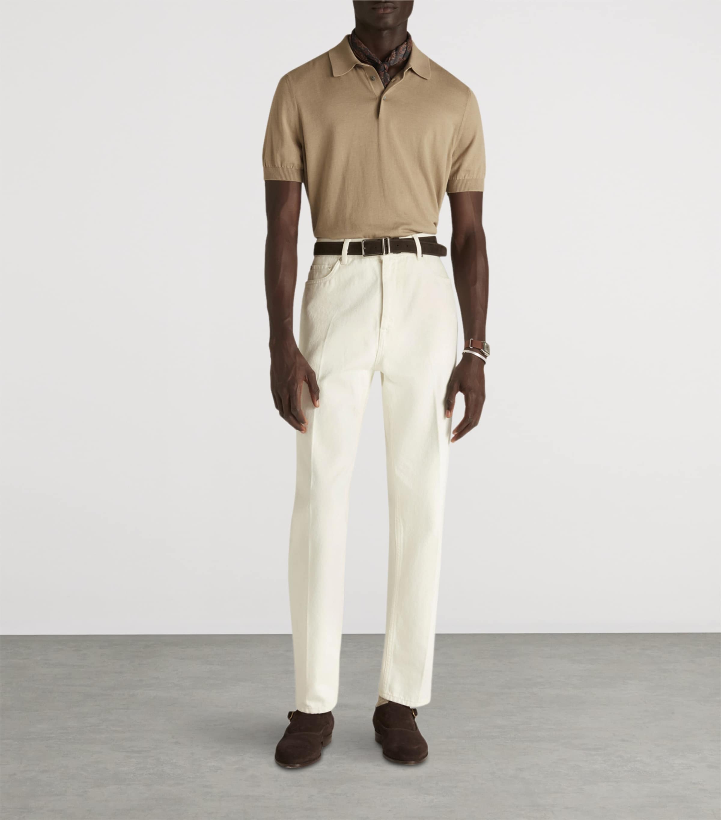 Dunhill Mens Sea Island Cotton Straight Jeans Image 2
