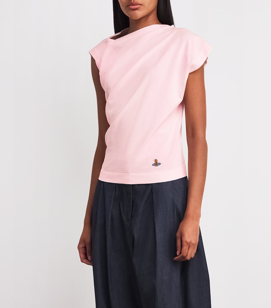 Cotton Asymmetric Orb Hebo Top G409 PINK Image 3