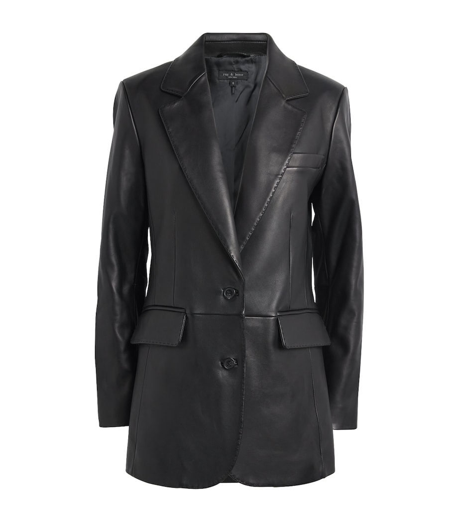 Ash Leather Jacket BLACK Image 1