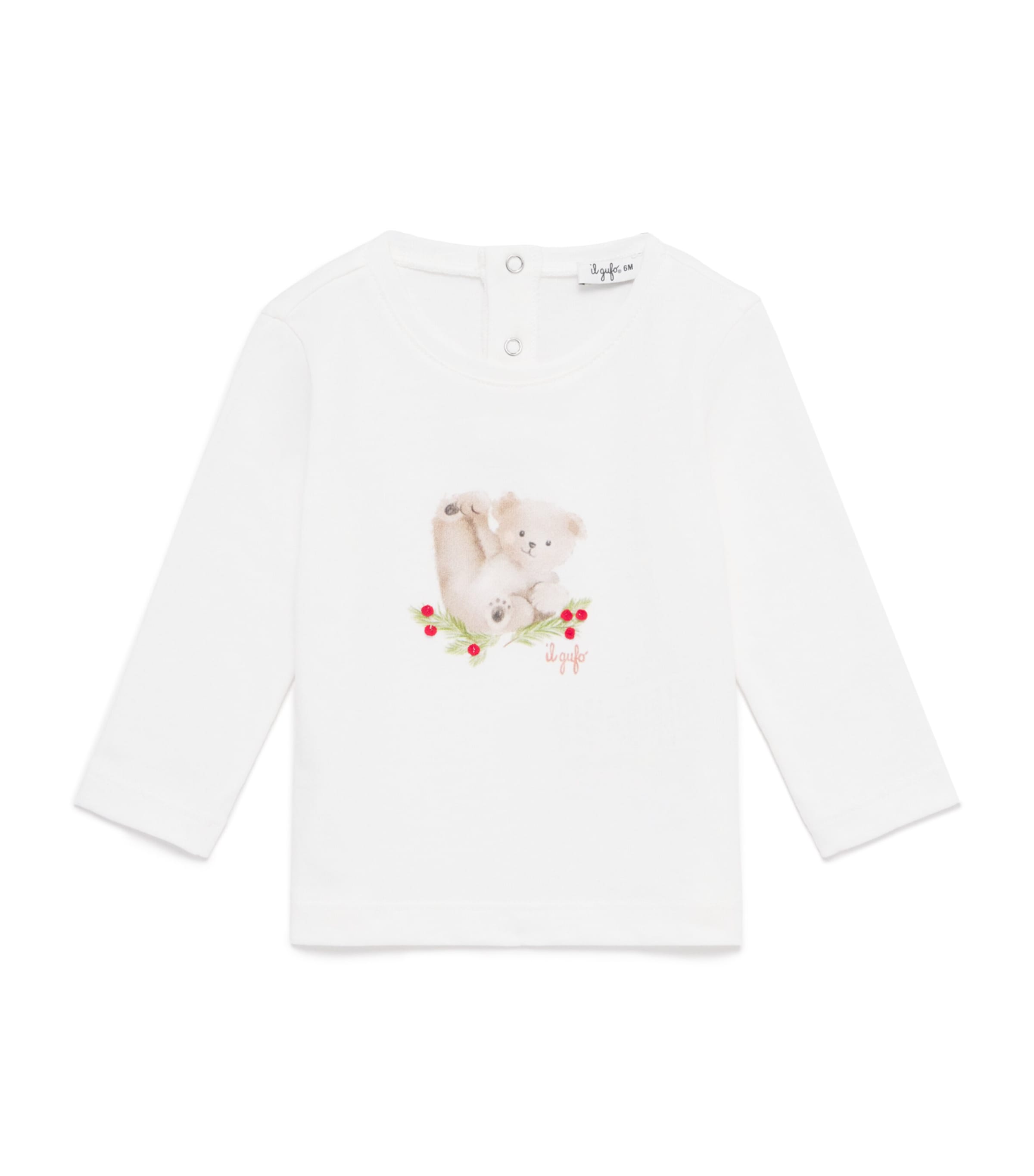 Cotton Bear Long-Sleeve T-Shirt (6-36 Months) 100MILK Image 1