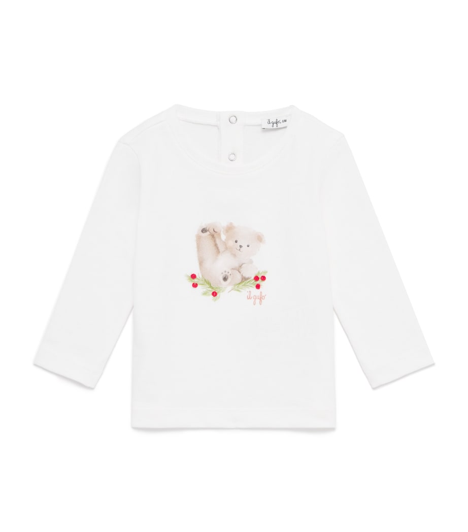 Cotton Bear Long-Sleeve T-Shirt (6-36 Months) 100MILK Image 1