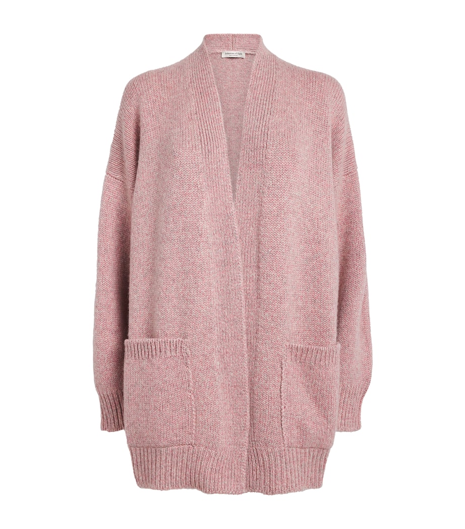 Johnstons Of Elgin Womens Cashmere-Cotton Slouch Cardigan Sea Coral Image 1