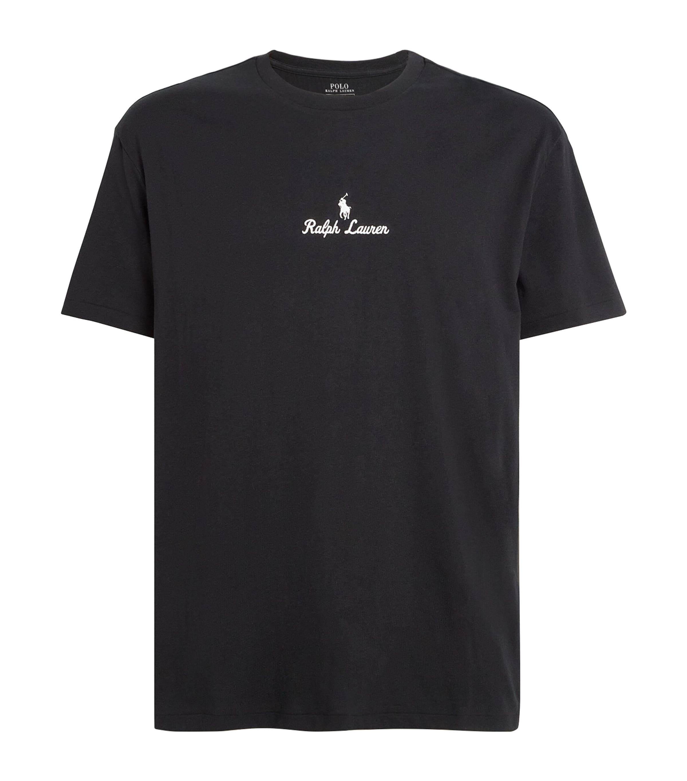 Cotton Script Logo T-Shirt BLACK Image 1
