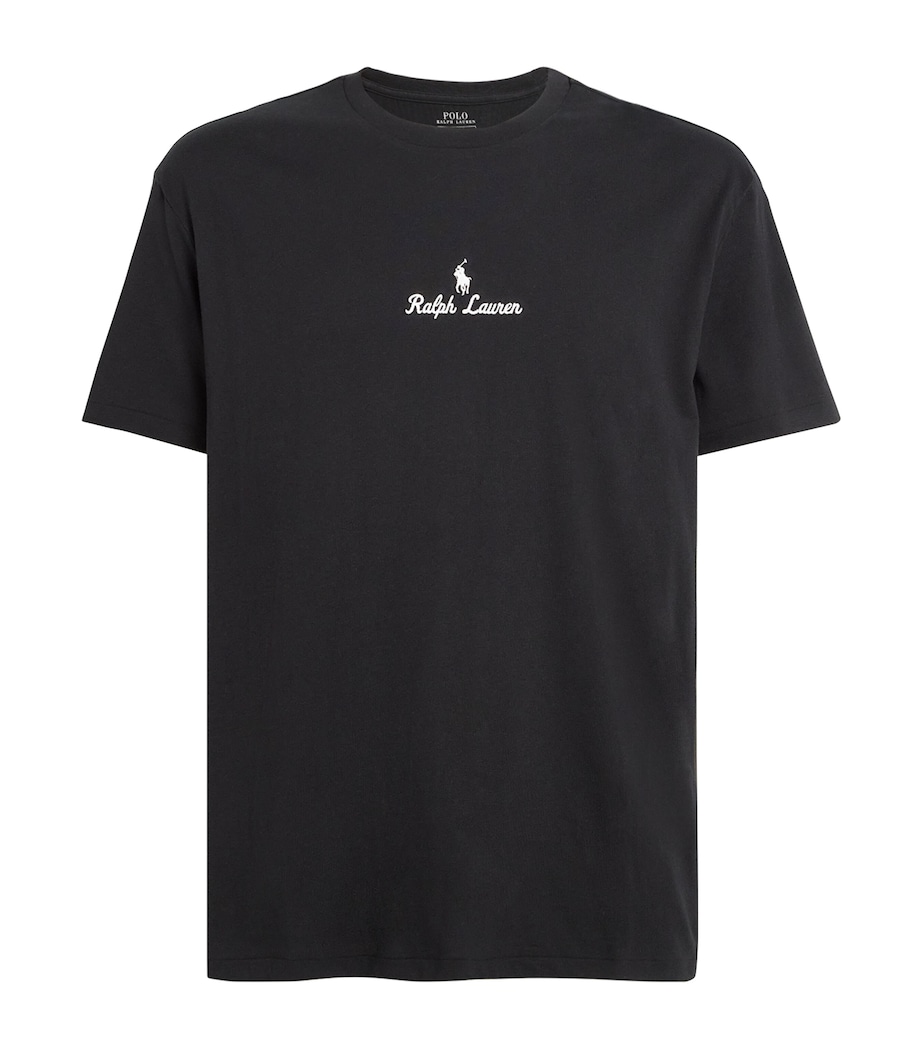 Cotton Script Logo T-Shirt BLACK Image 1