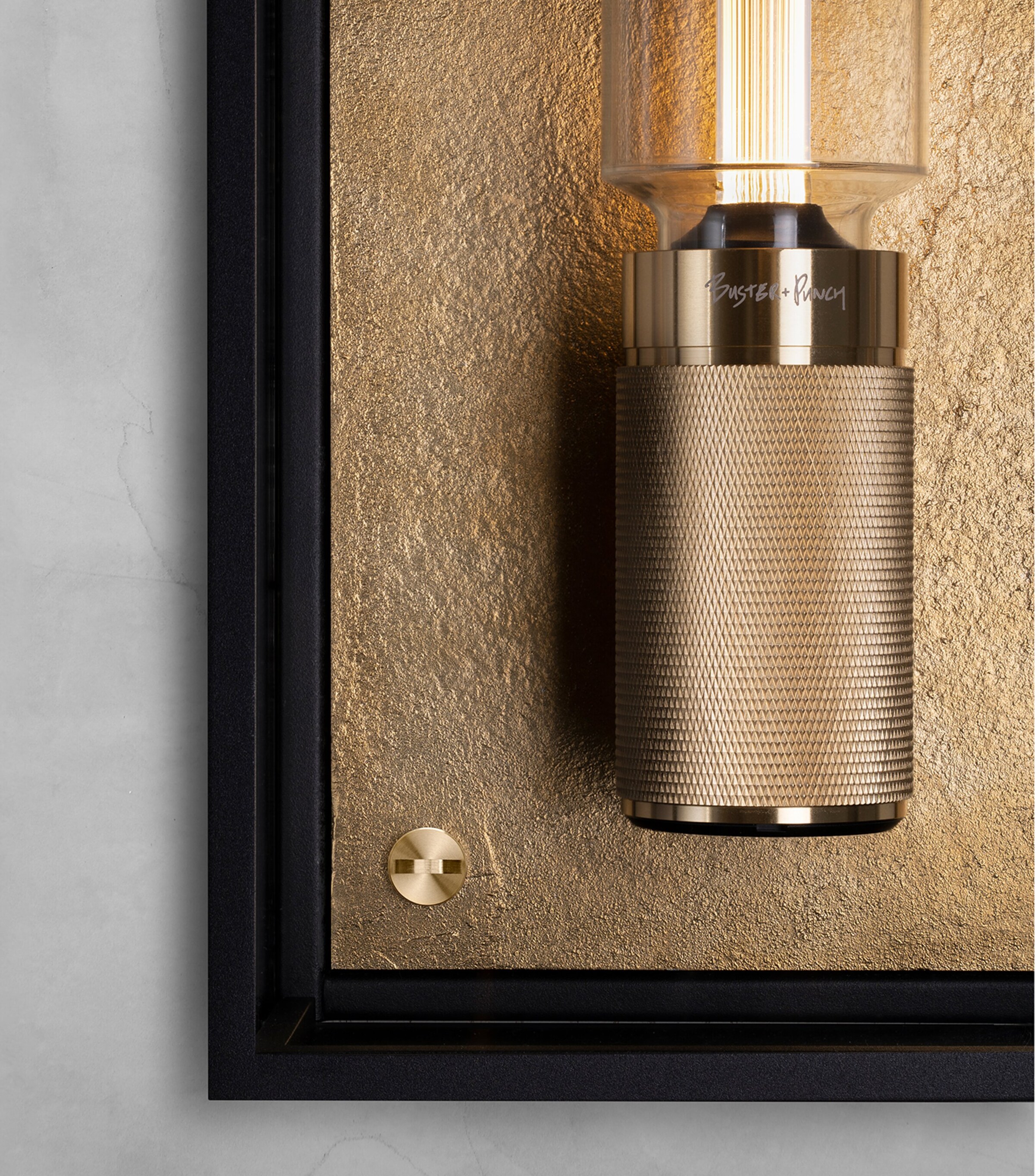 Buster + Punch Large Caged Wet Wall Light Brass Image 7