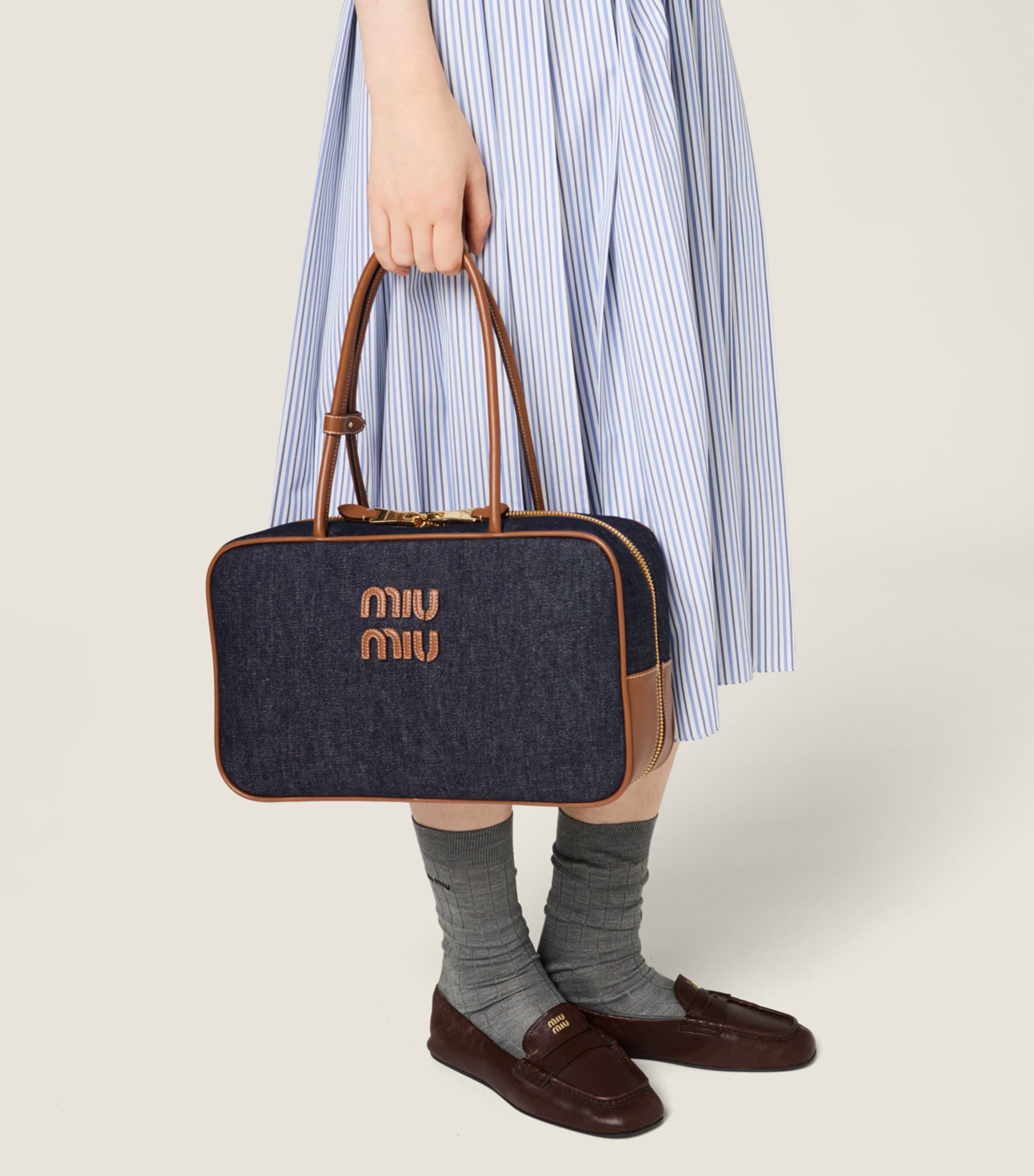 Denim Beau Top-Handle Bag F0S30 Image 5