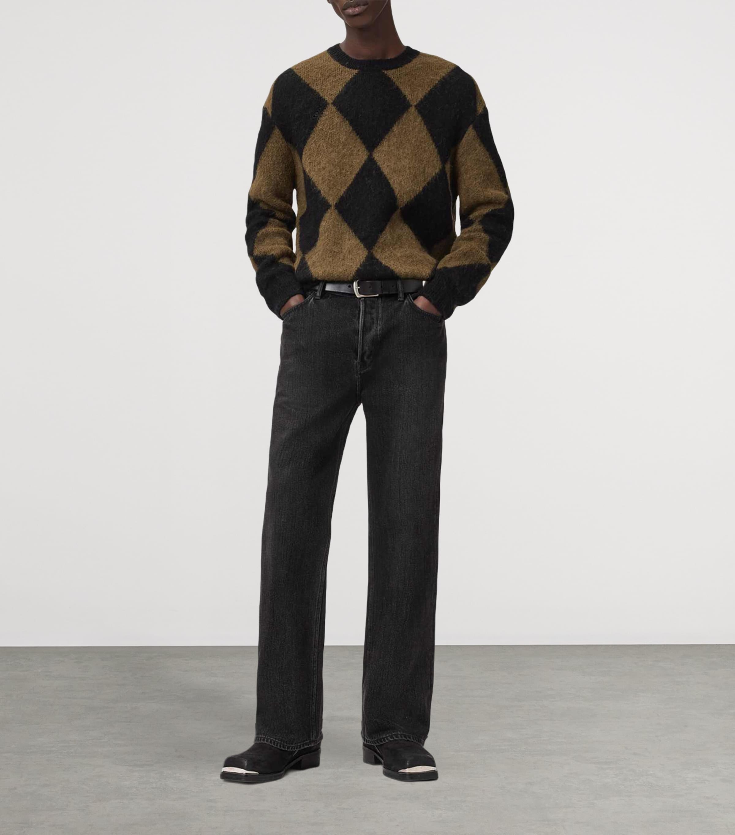 Jacquard Bower Sweater BLACK/BROWN Image 5