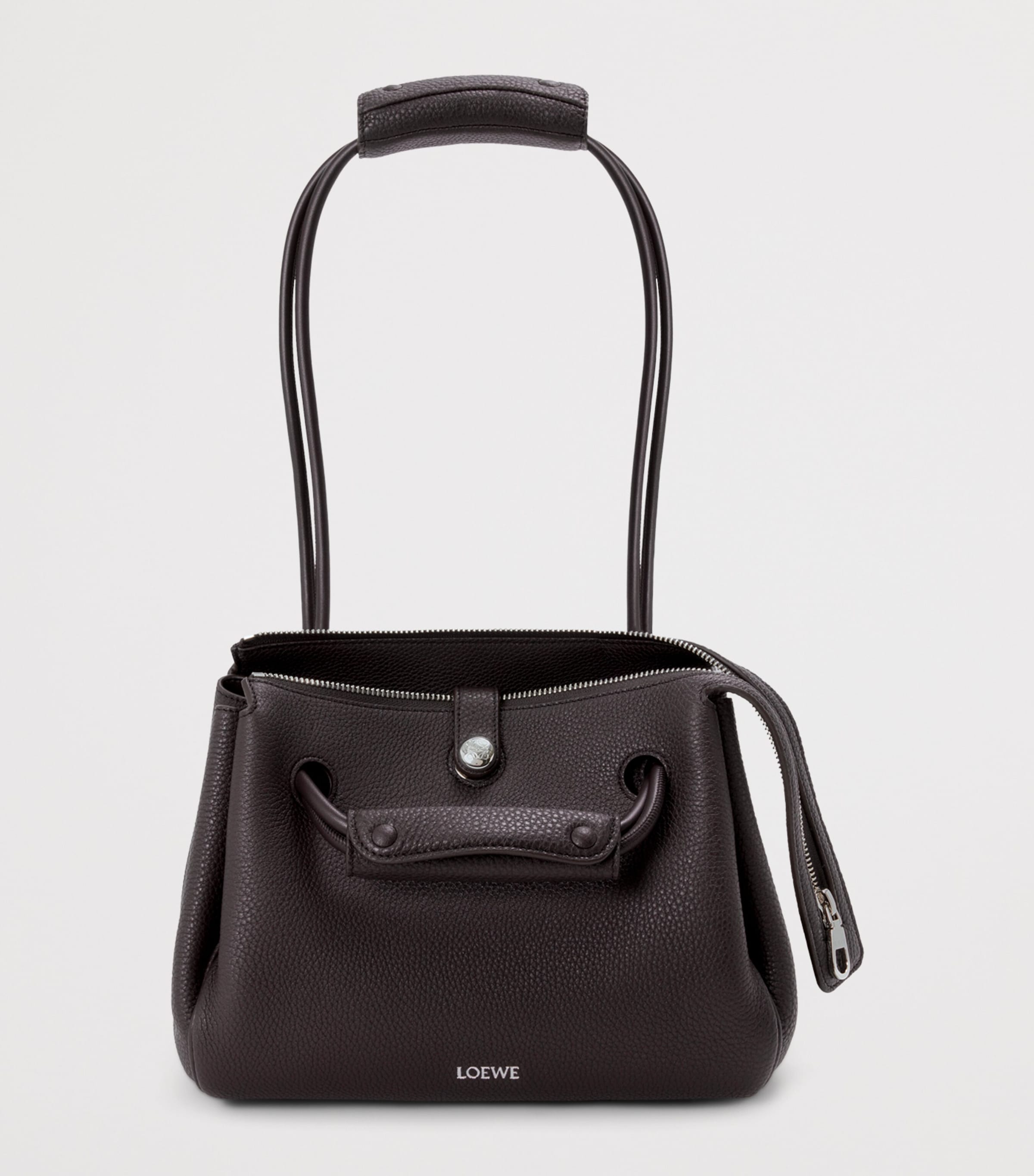 LOEWE Small Calfskin Madrid Shoulder Bag Dark Ebony Image 2