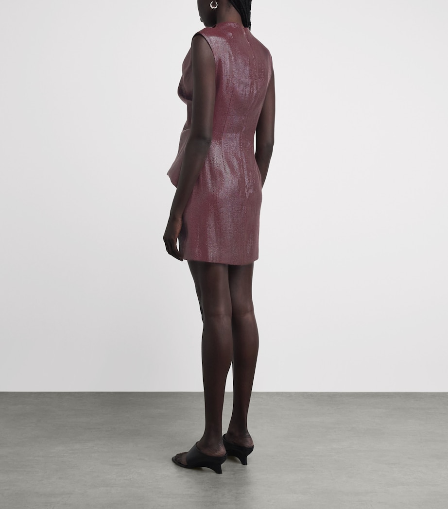 CAMILLA AND MARC Womens Draped Sana Mini Dress Burgundy Image 4
