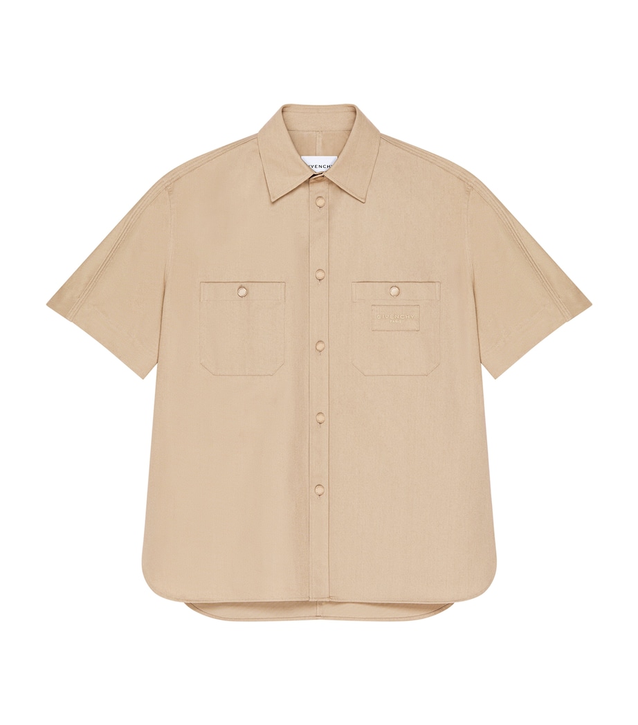 Cotton Double-Pocket Shirt BEIGE Image 1