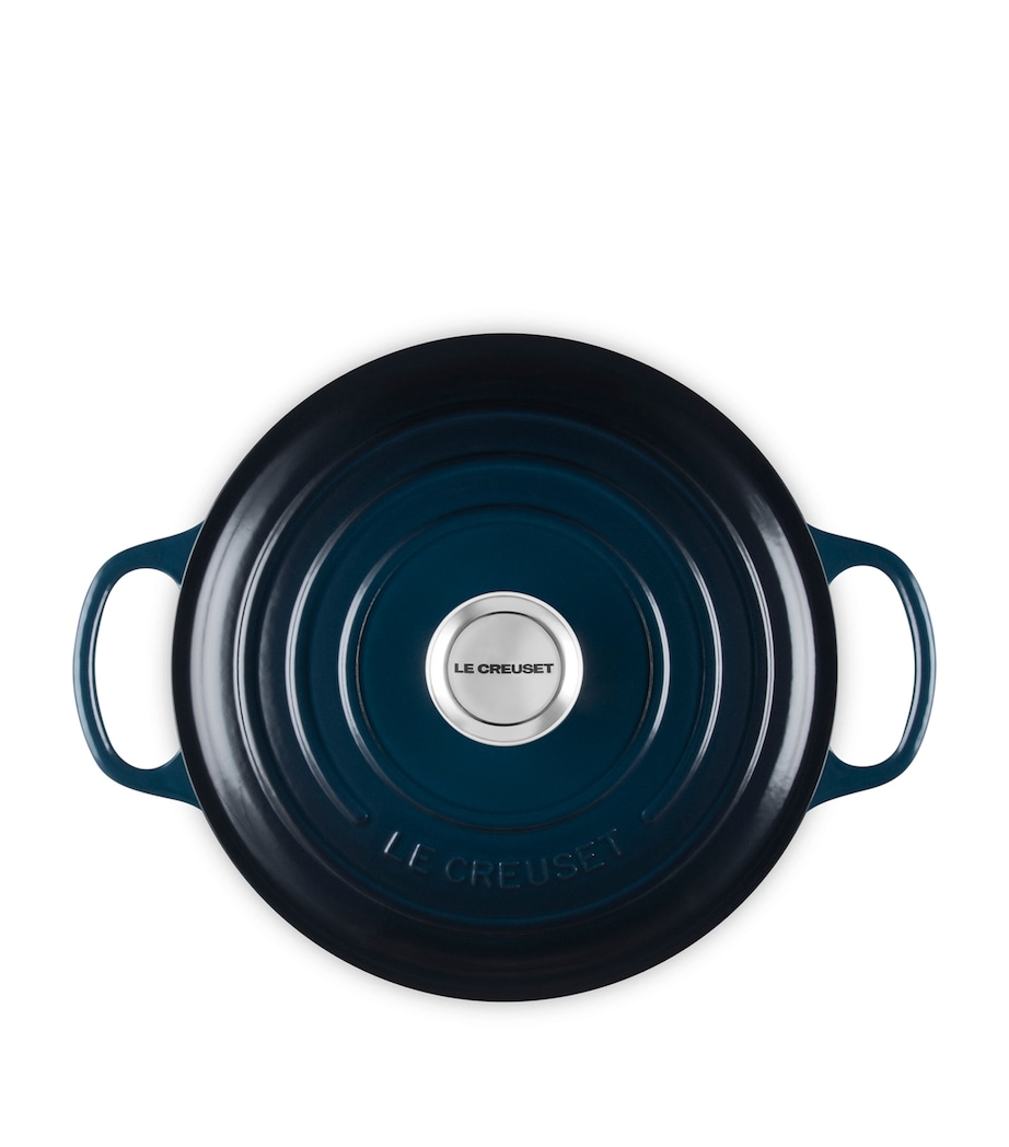 Enamelled Cast Iron Round Casserole Dish (24cm) NO COLOUR Image 4