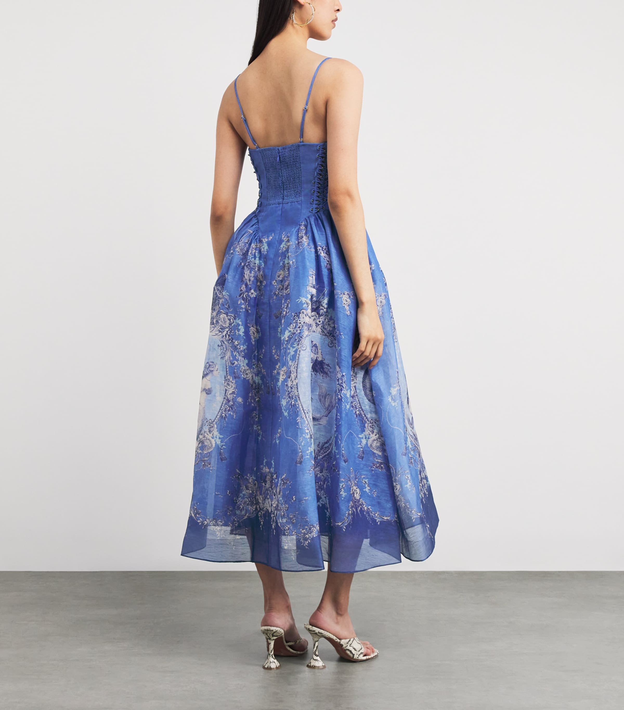 Linen-Silk Midi Dress BLME BLUE MERMAID Image 3